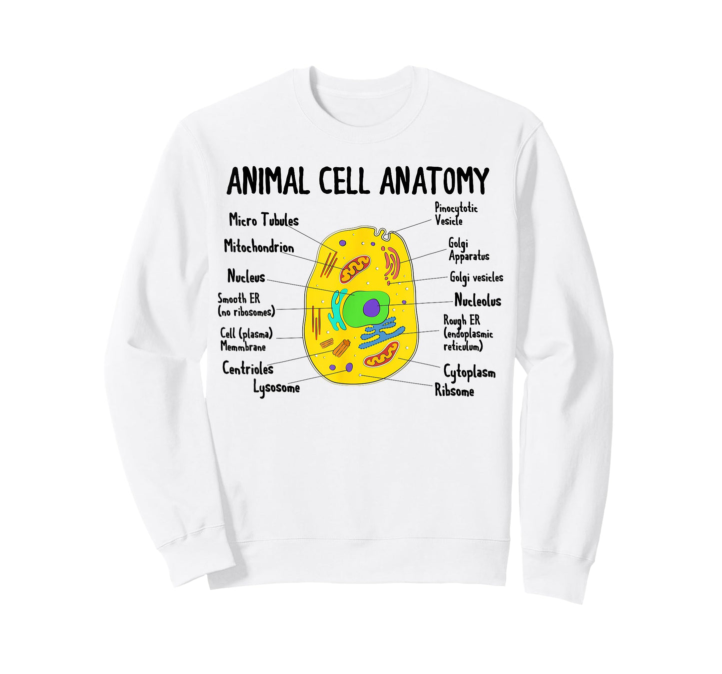 Anatomy Of Animal Cell Biology Biologist Science Student T-Shirt
