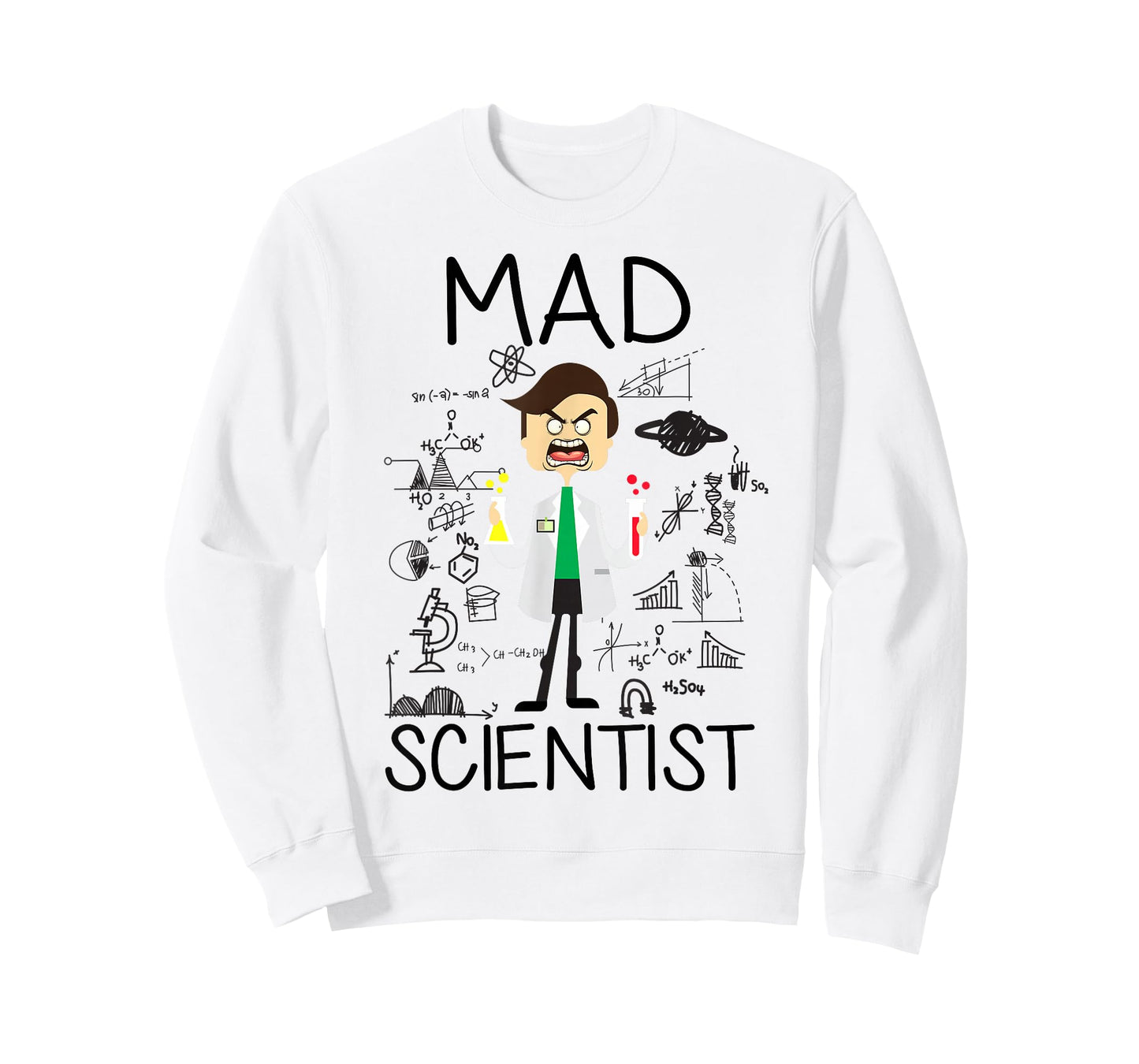 Mad Scientist Shirt Kids Boys Youth Funny Science Teacher T-Shirt