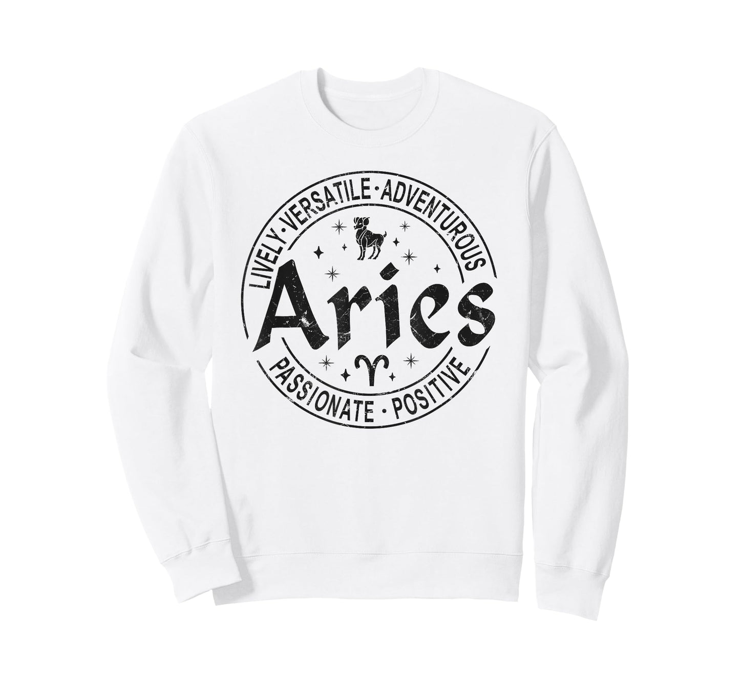 Aries Virtues Vintage Style Zodiac Design, Aries T-Shirt