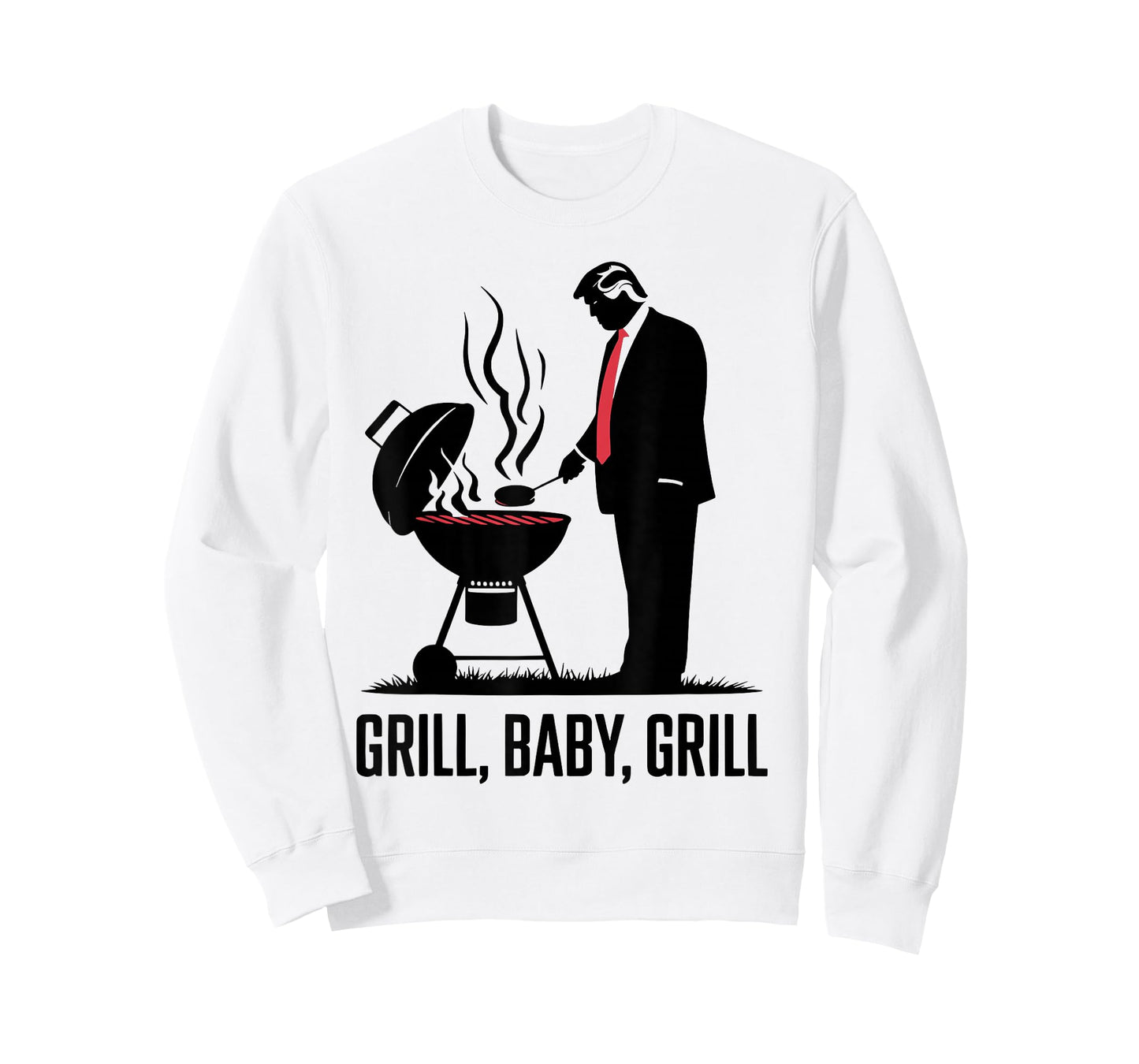 Grill Baby Grill Funny Trump Silhouette 4th of July BBQ T-Shirt