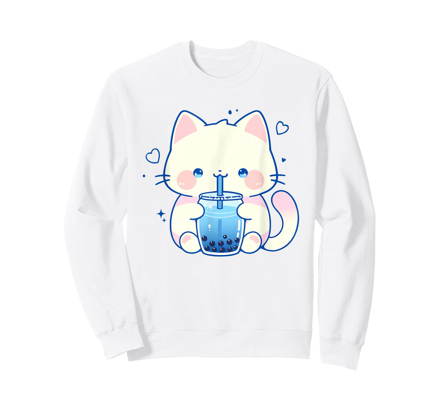 Kawaii Cat Boba Japanese cute aesthetic Anime Girls Teens T-Shirt