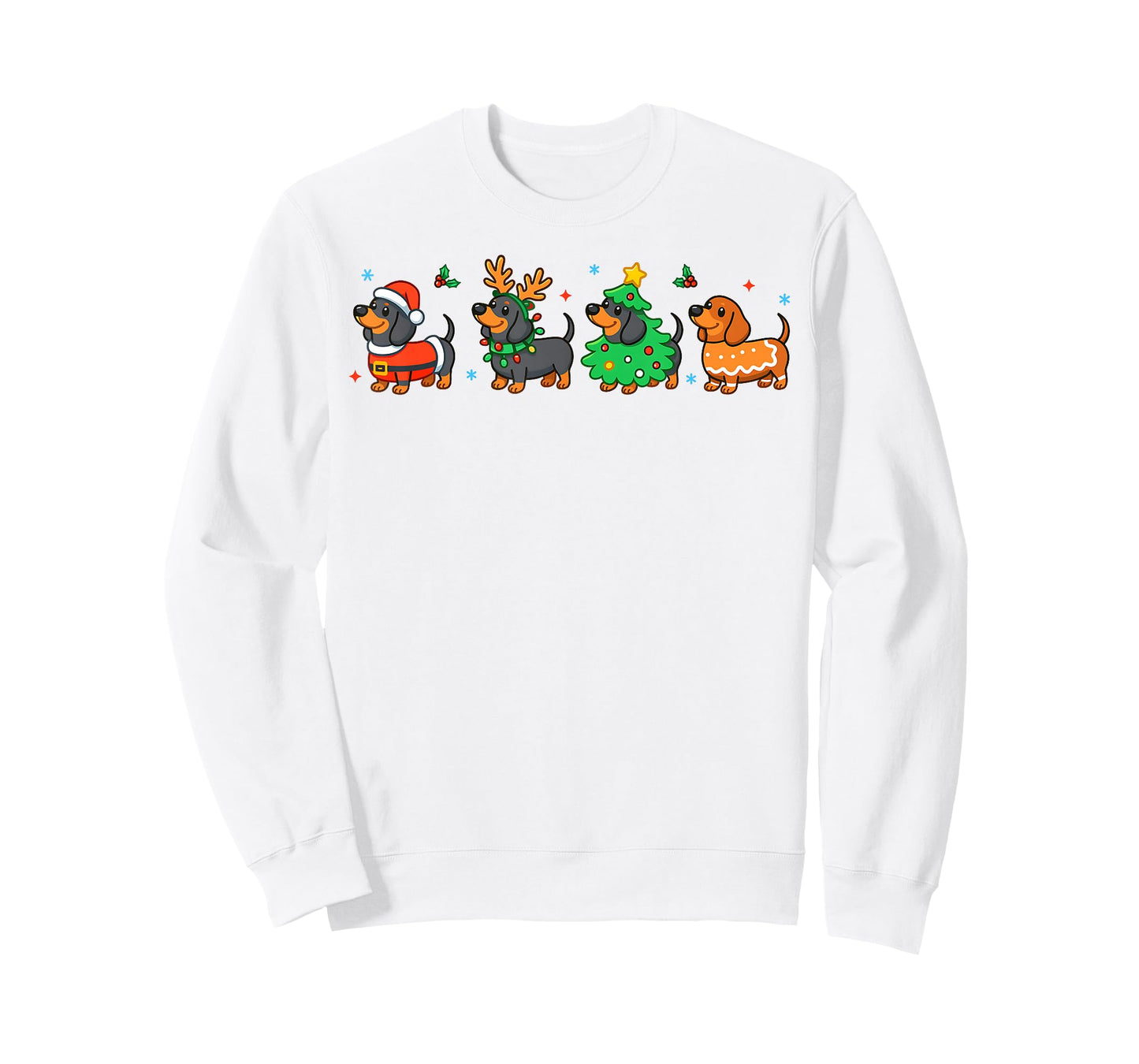 Christmas Dachshund Dog Weenie Merry Woofmas Dog Mom Dad T-Shirt