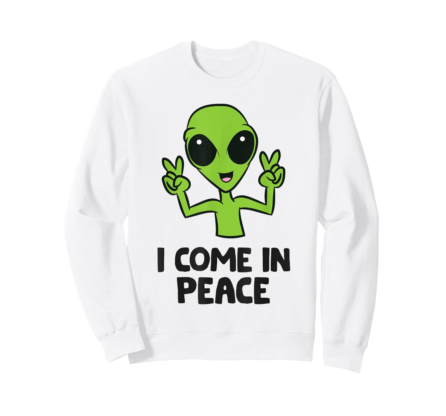 Alien I Come In Peace Space Rave EDM Music Alien T-Shirt