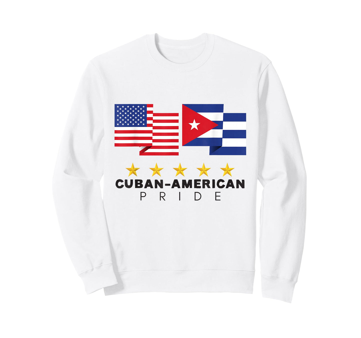 Cuban American Pride Patriotic T-Shirt - USA & Cuban Flags T-Shirt