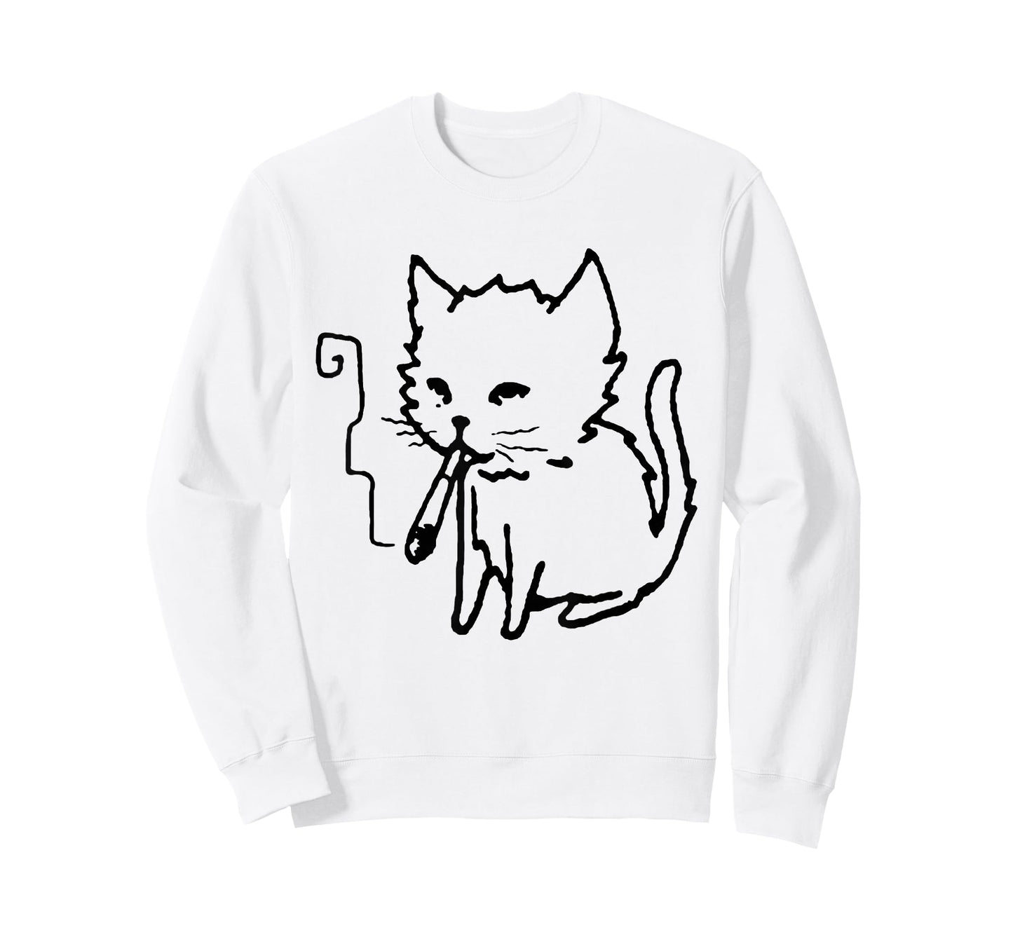 Y2K Cat Smoking Shirt Retro Vaporwave Kitty Tee T-Shirt