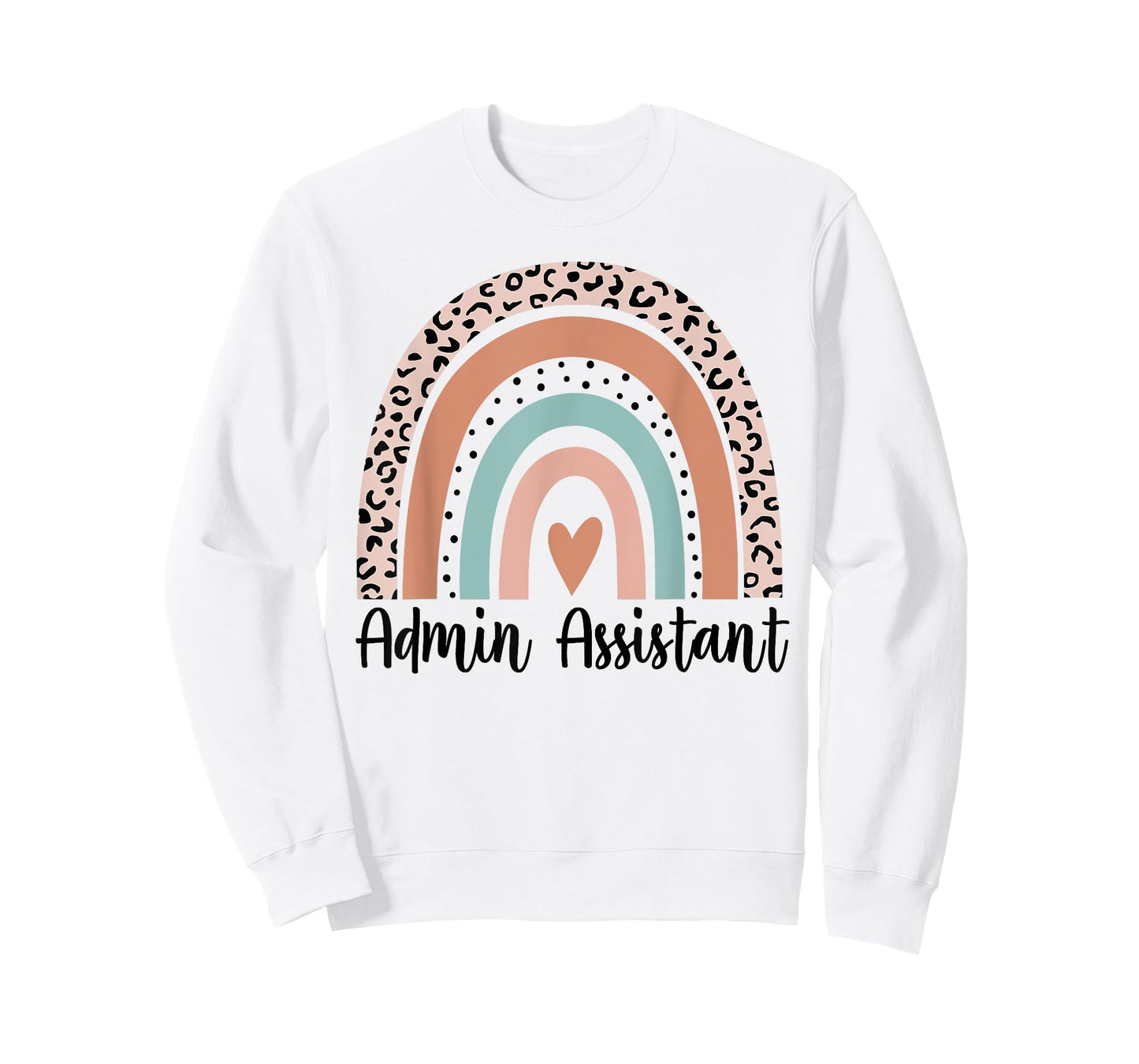 Admin Assistant Rainbow Leopard Team Office Staff Squad T-Shirt