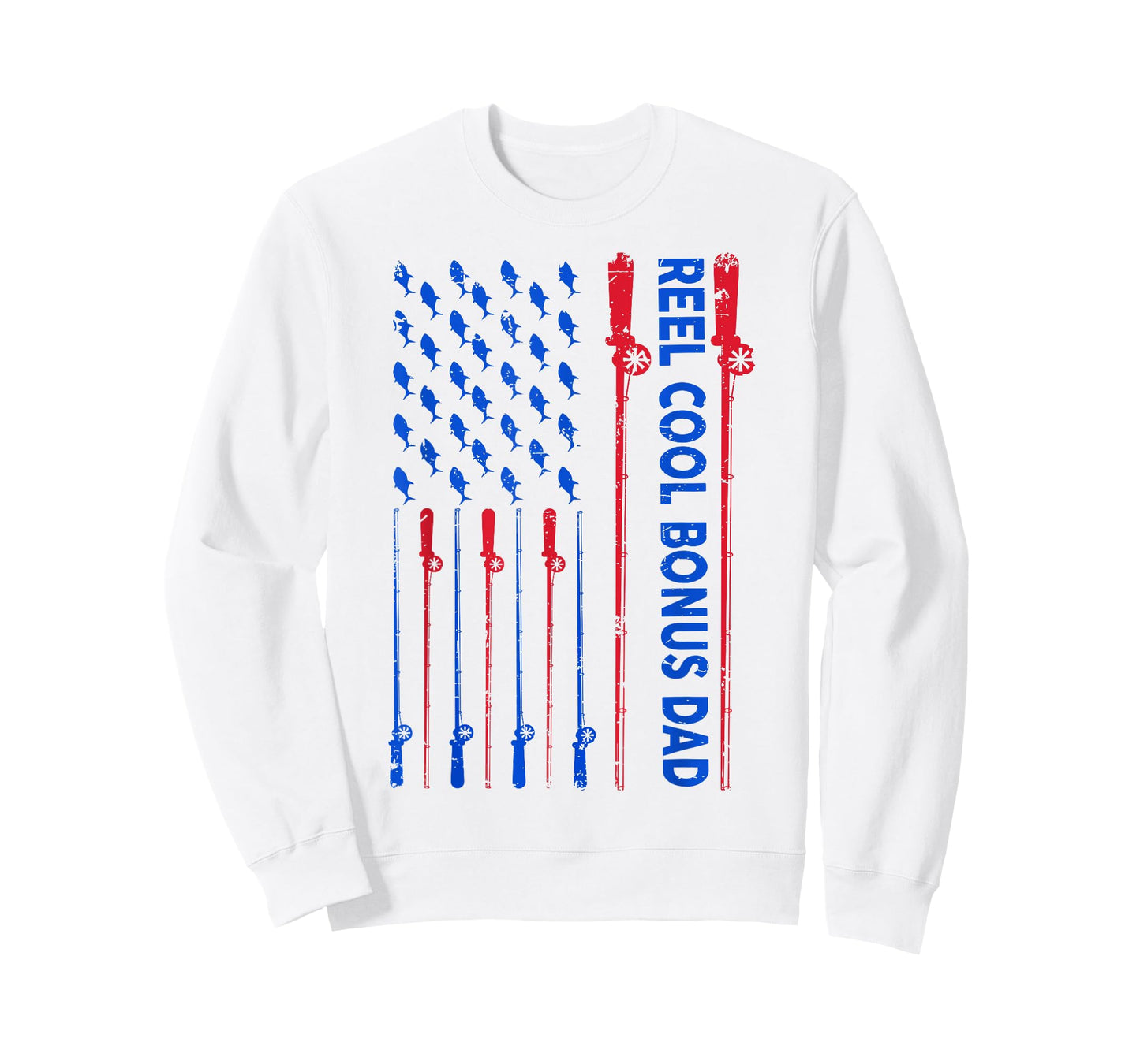 Reel Cool Bonus Dad Fishing Shirt 4th July US Flag Patriotic T-Shirt for Men