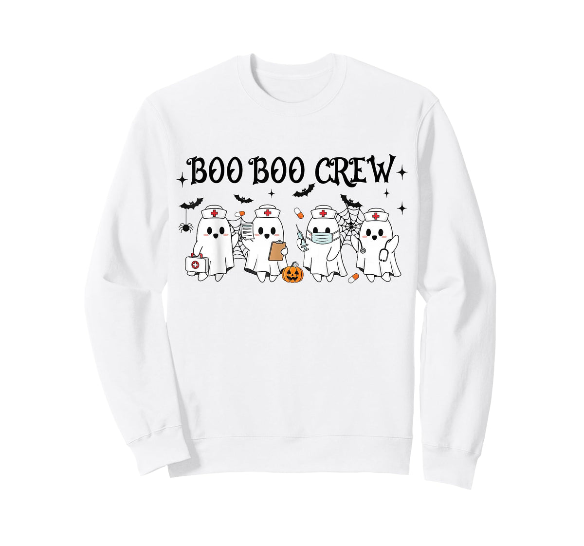 Boo-Boo Crew Halloween Nurse Ghost Spooky Season Nursing T-Shirt