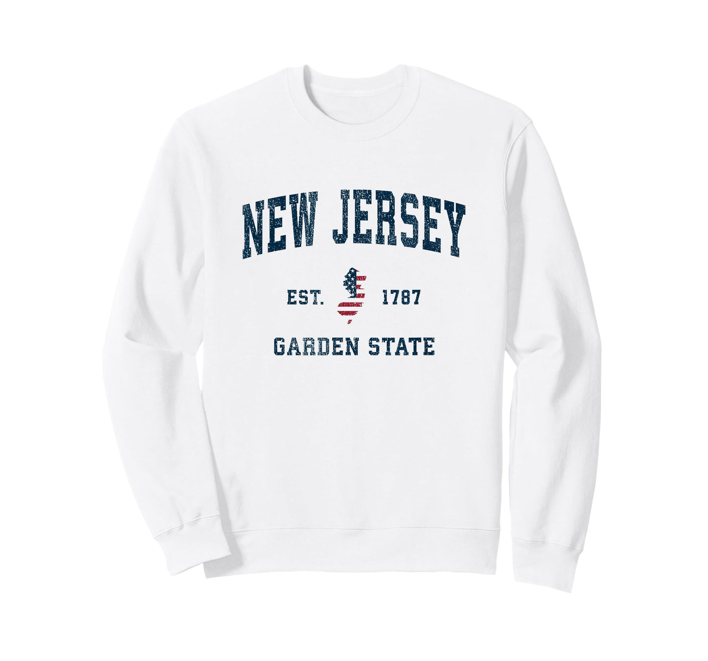 New Jersey Vintage American Flag USA Sports Design T-Shirt