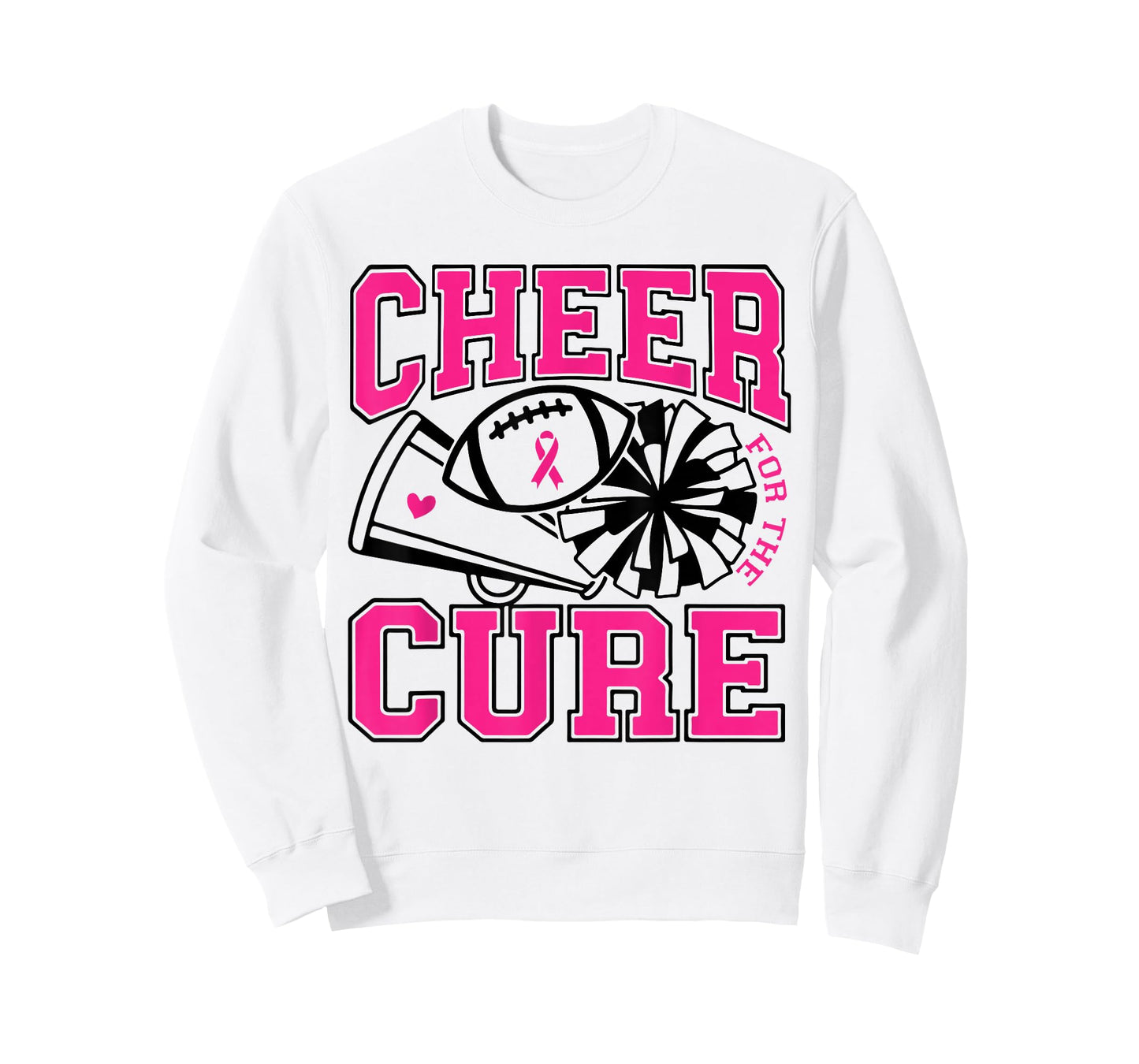 Cheer For The Cure Breast Cancer Awareness Cheerleader T-Shirt