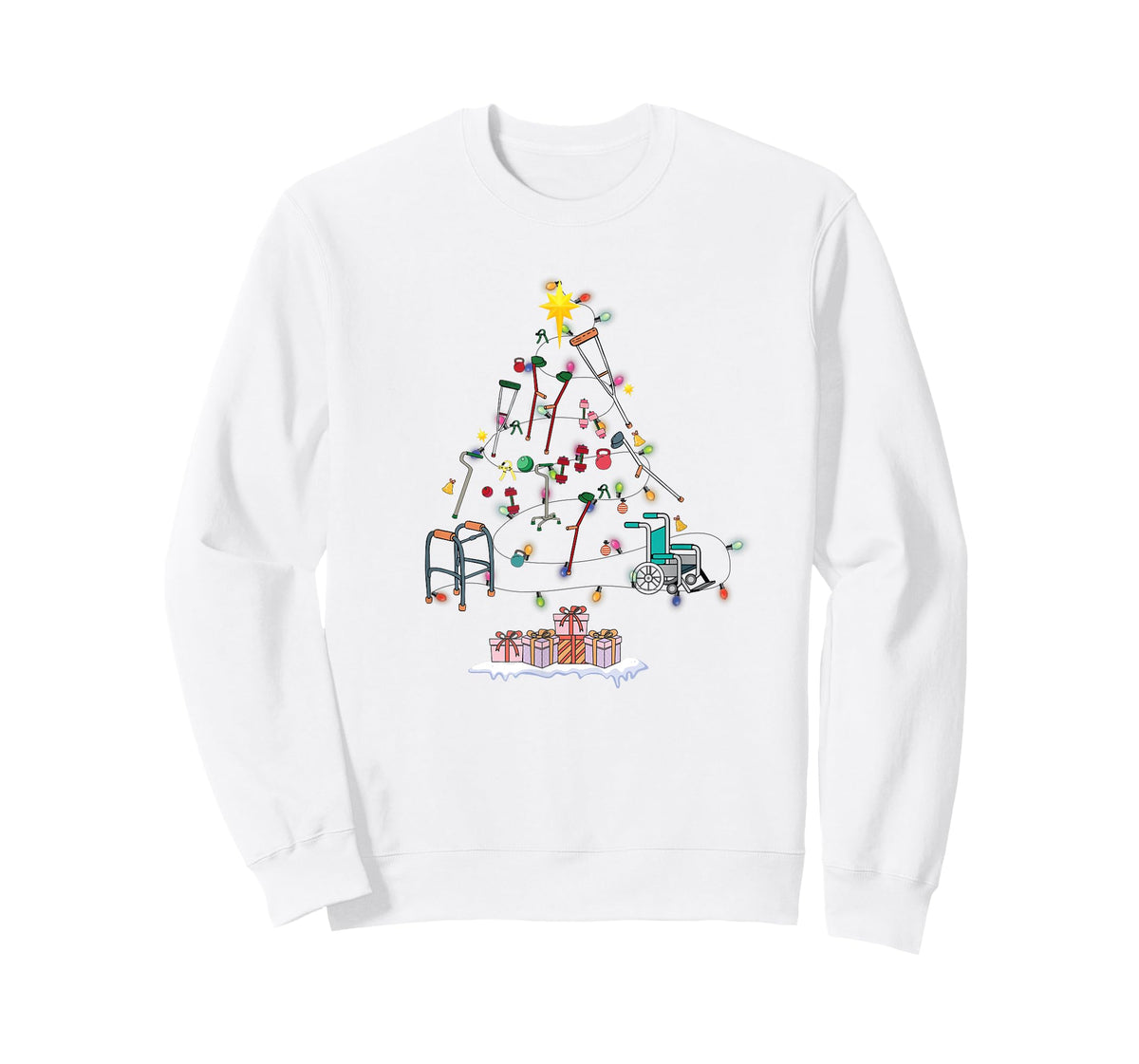 Funny Physical Therapy Christmas Tree For PT Therapist T-Shirt