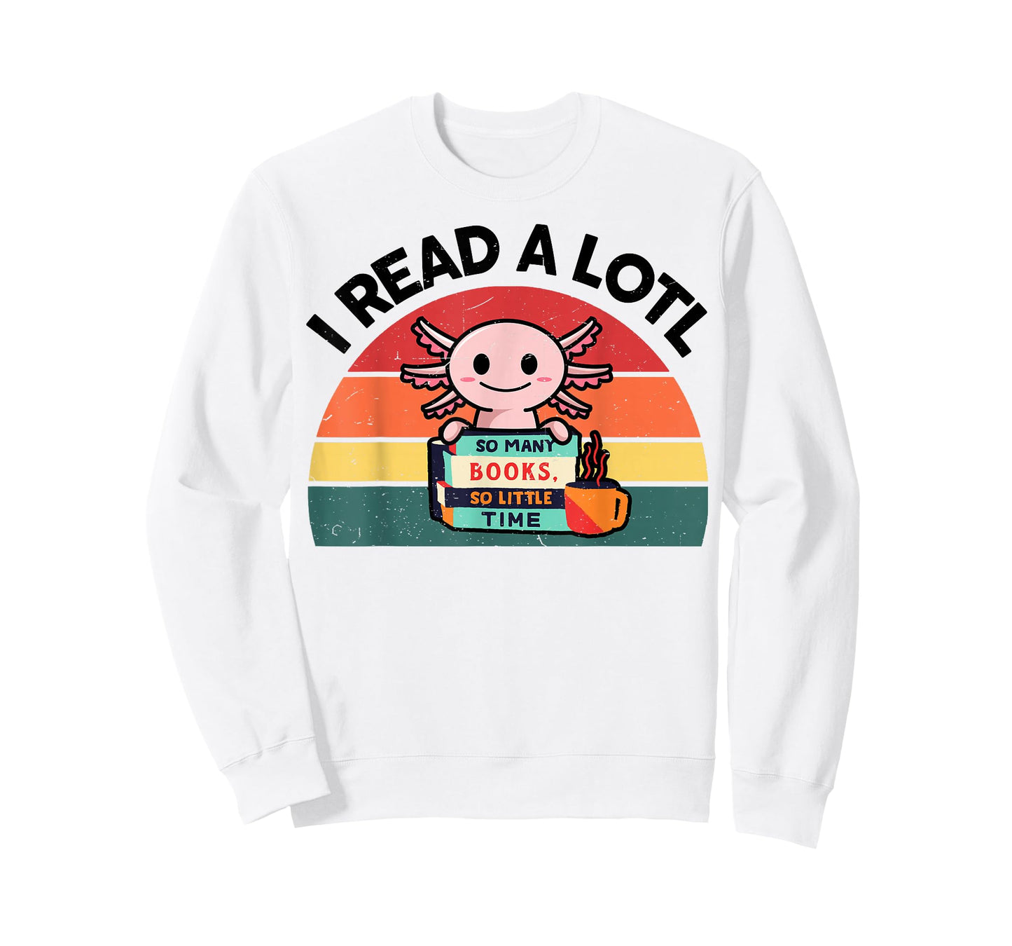 Axolotl-Shirt Reading Book Readsolotl Kids Boys Girls Cute T-Shirt