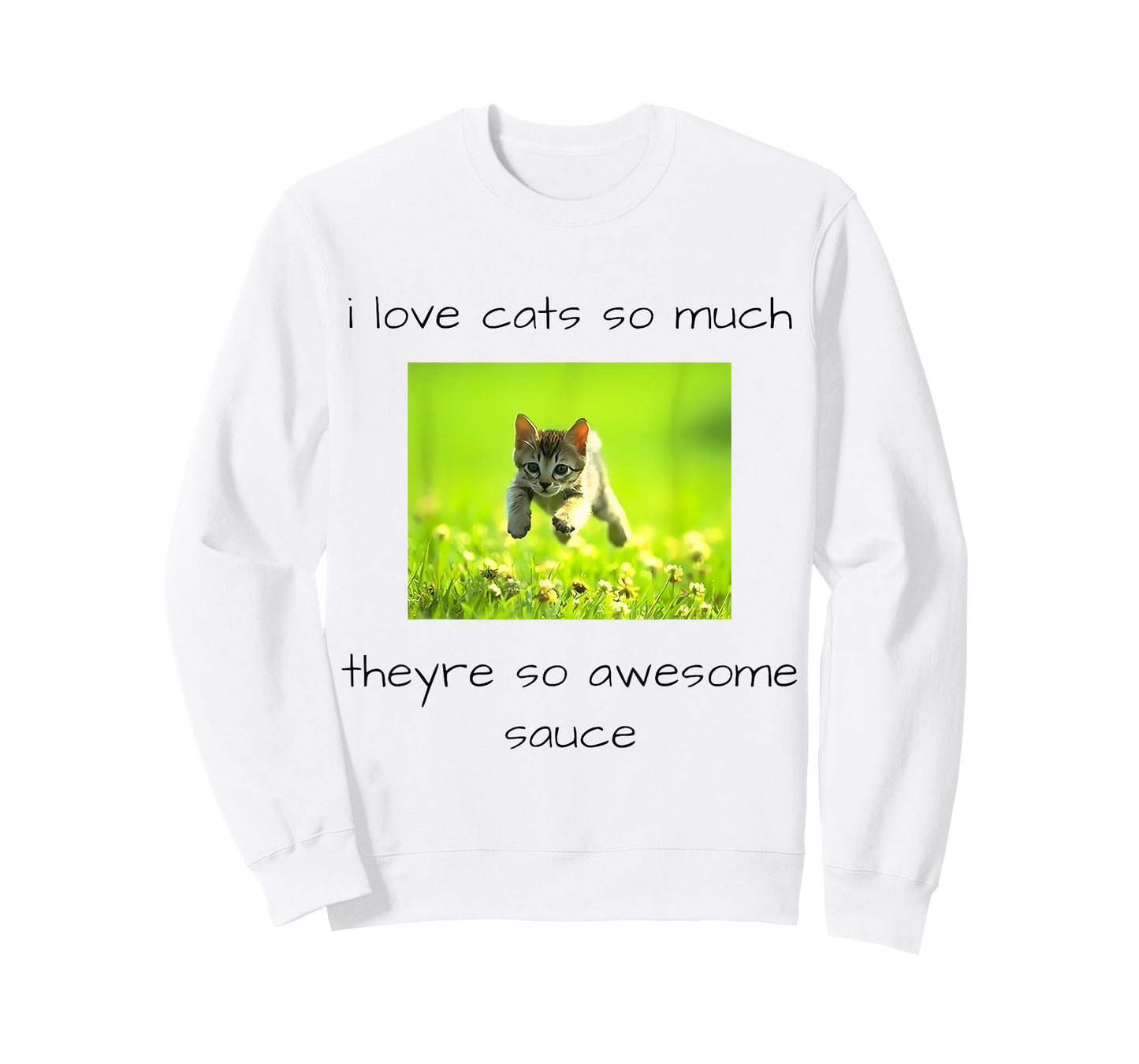 i love cats so much they're so awesome sauce Funny design T-Shirt