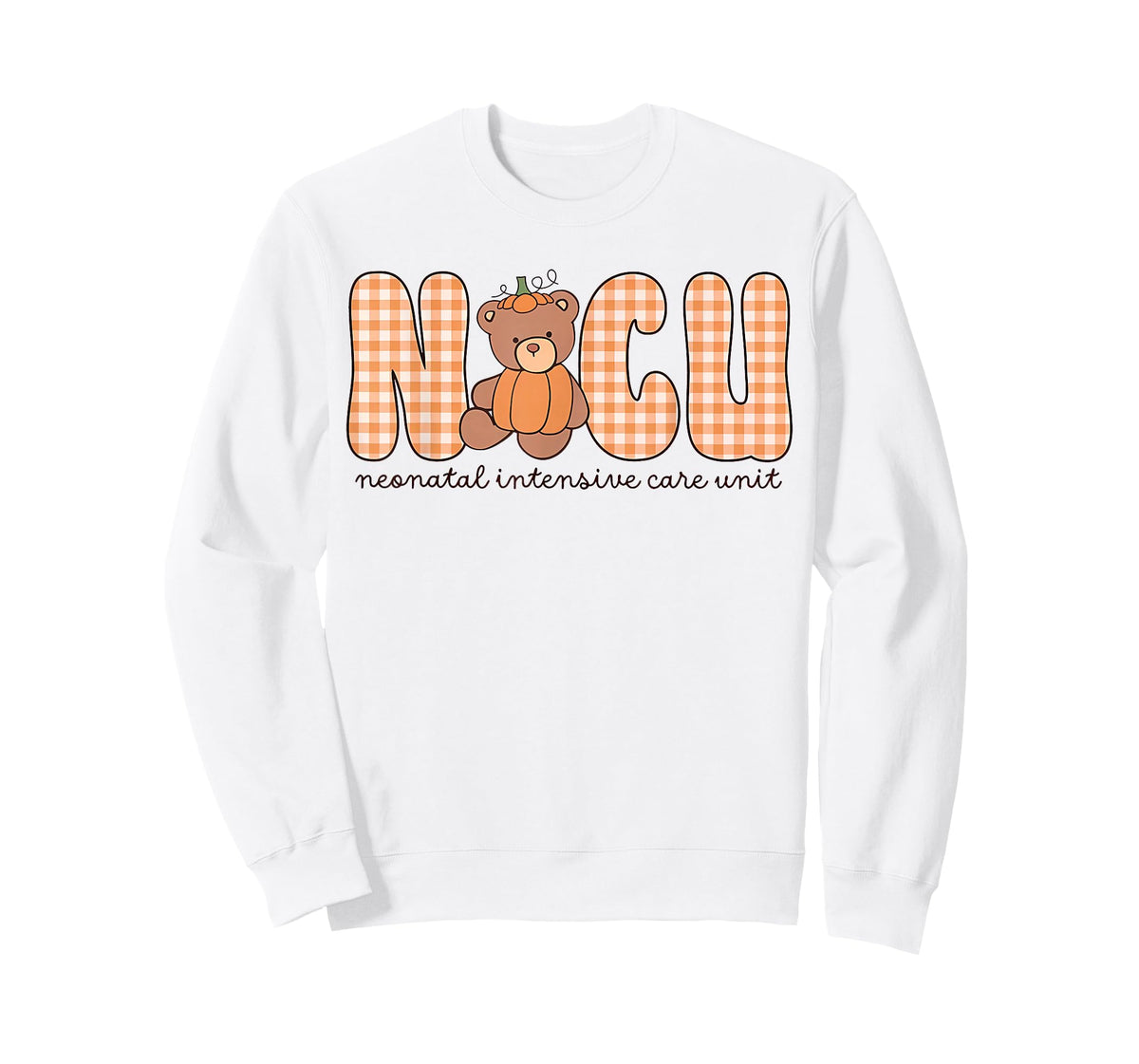 NICU Neonatal Intensive Care Nurse Bear Pumpkin Halloween T-Shirt