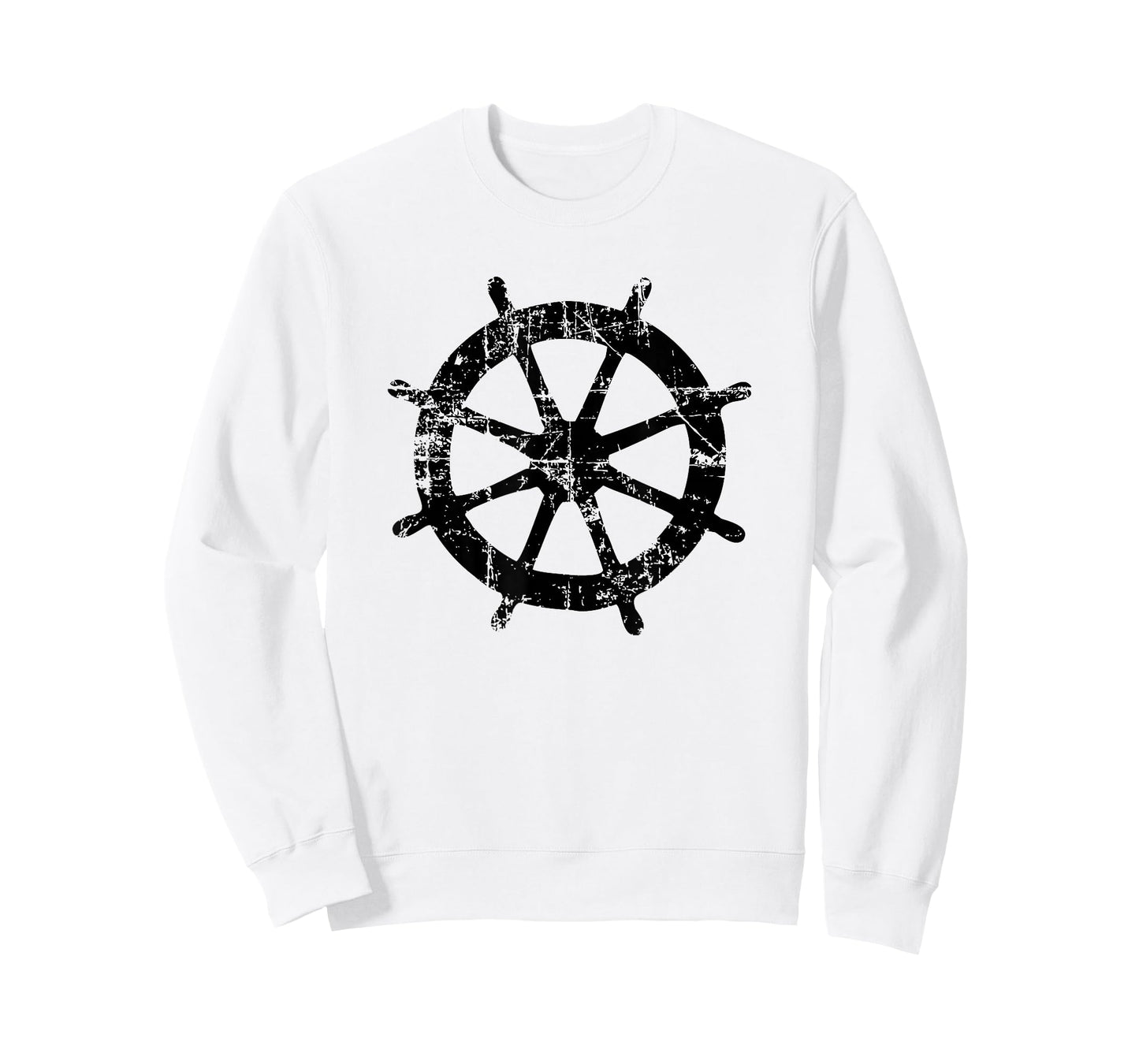 Steering Wheel (Vintage Black) Boating & Sailing T-Shirt