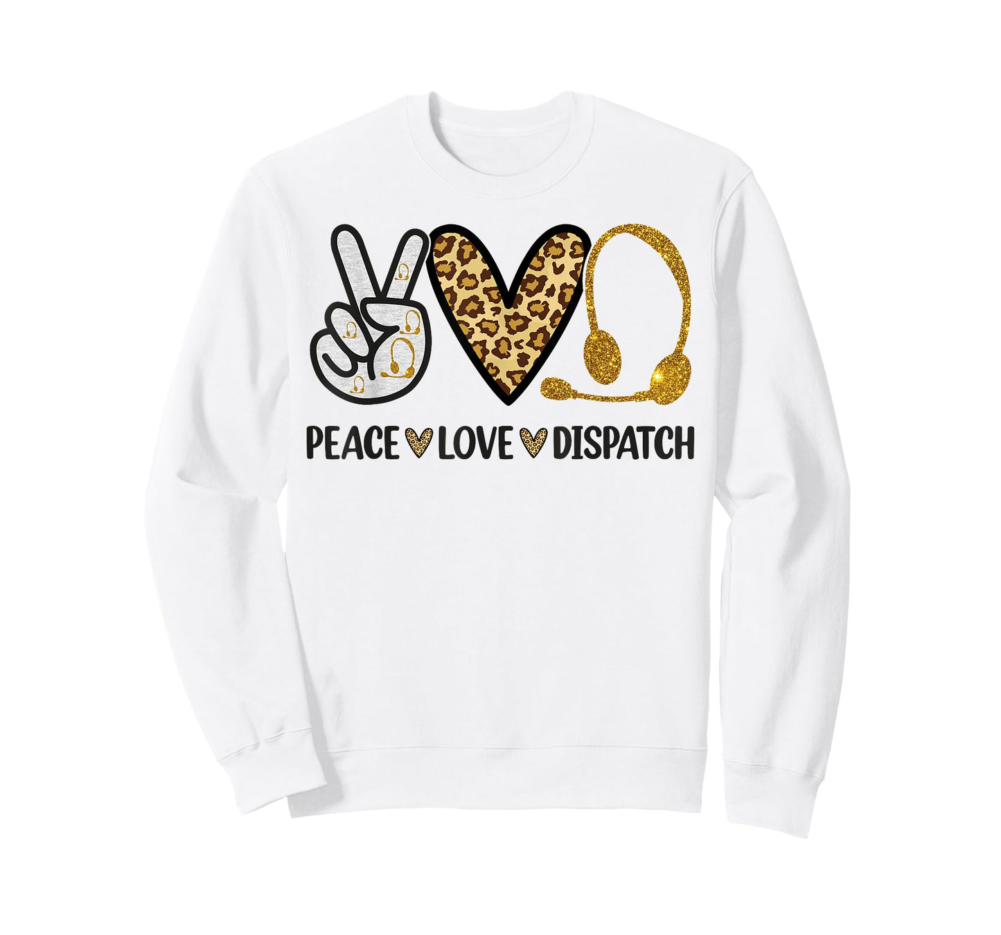 911 Dispatcher Peace Love Dispatch Operator EMS T-Shirt