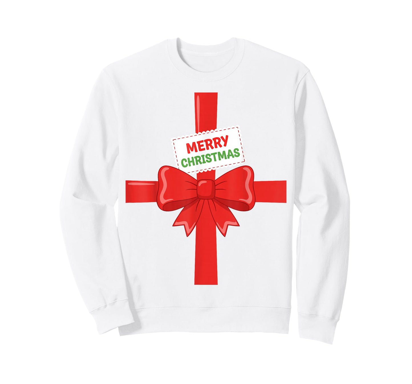 Funny Christmas Bow Present Xmas Costume Kids Men Women T-Shirt