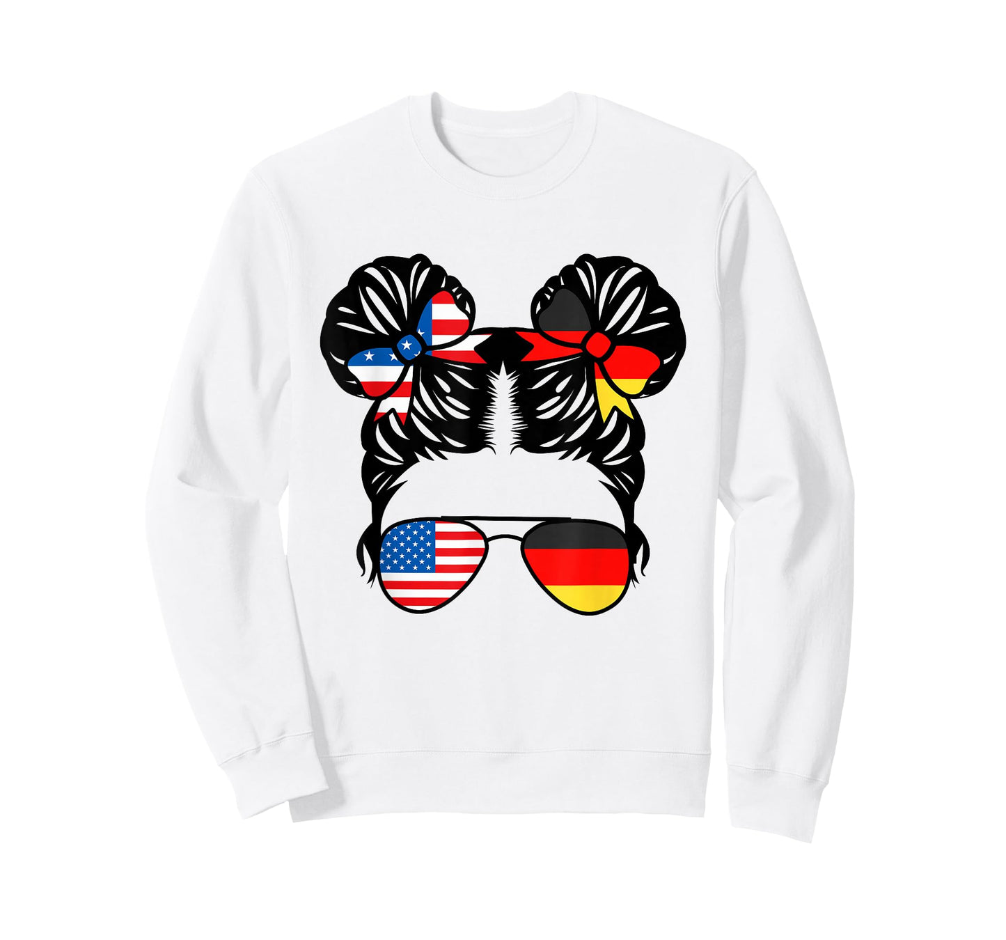 Half American Half German Girl USA Germany Flag Patriot T-Shirt Small