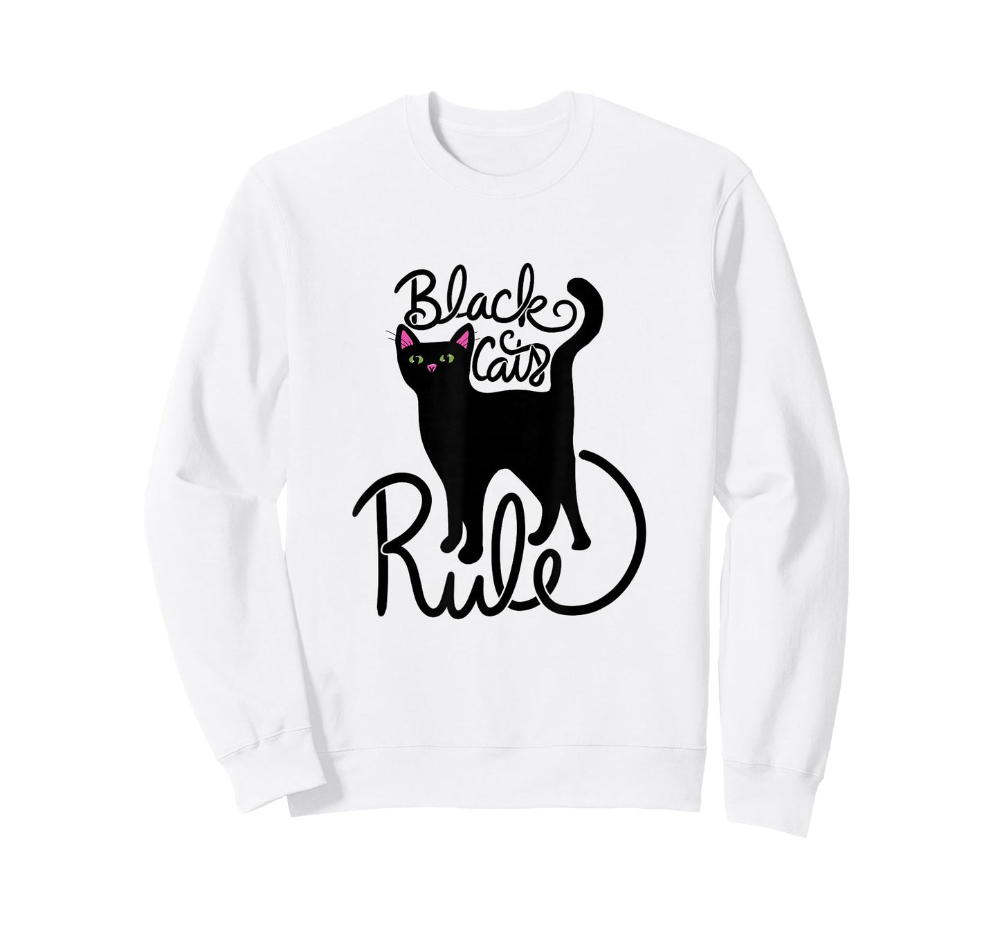 Black Cats Rule Fun Black Cat Mom T-Shirt