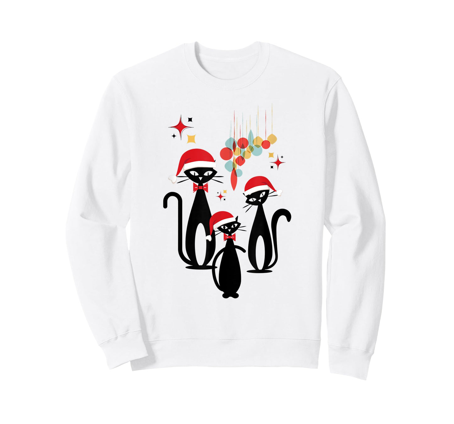 FUNNY CHRISTMAS RETRO MID CENTURY MODERN CAT COOL WOMEN'S T-Shirt