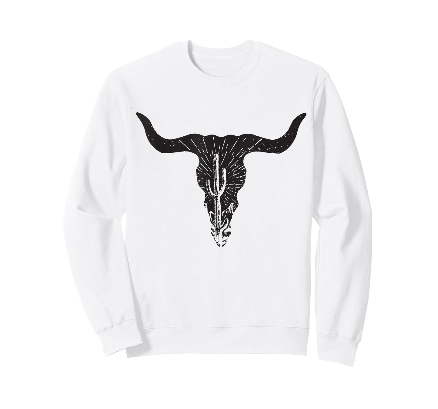 Cow Skull Desert Cactus Boho Longhorn South Western Country T-Shirt