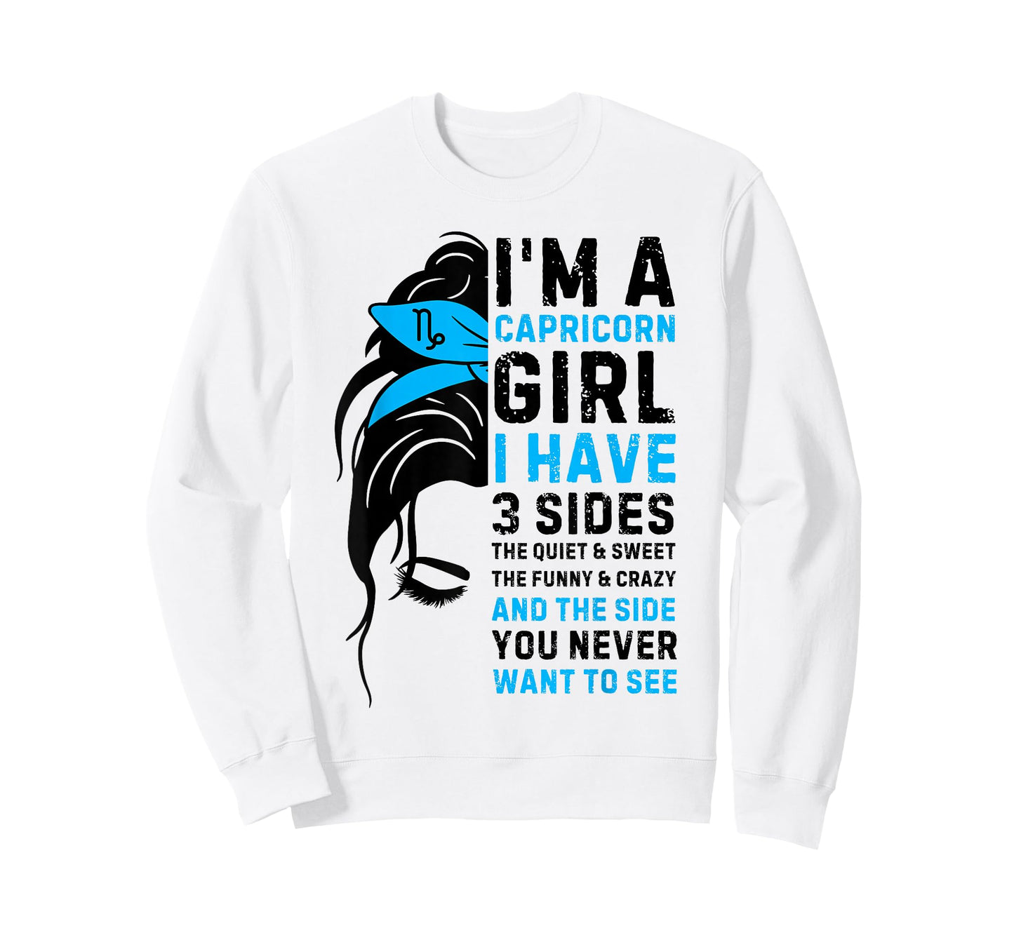 Capricorn Girl Birthday Capricorn Zodiac Sign Messy Bun T-Shirt
