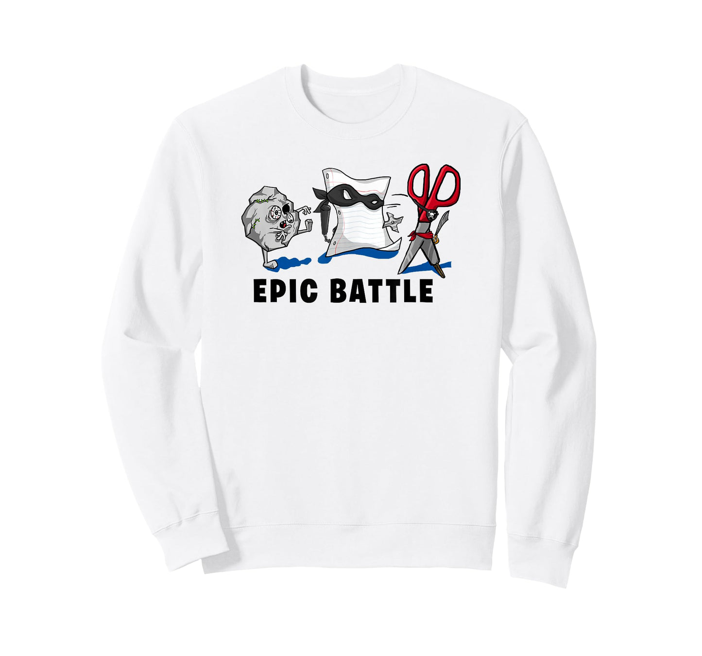 Trendy Graphic Rock Paper Scissors Epic Battle T-Shirt