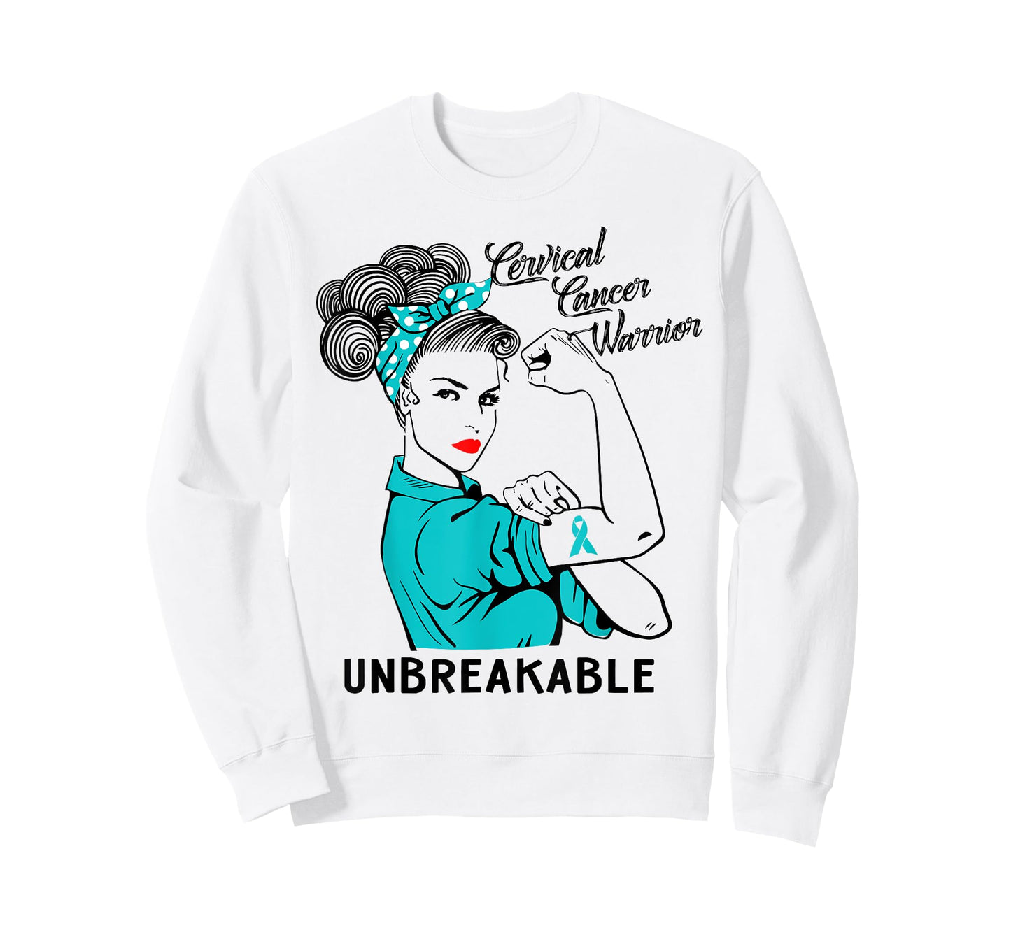 Cervical Cancer Warrior Unbreakable T-Shirt Awareness Gift T-Shirt