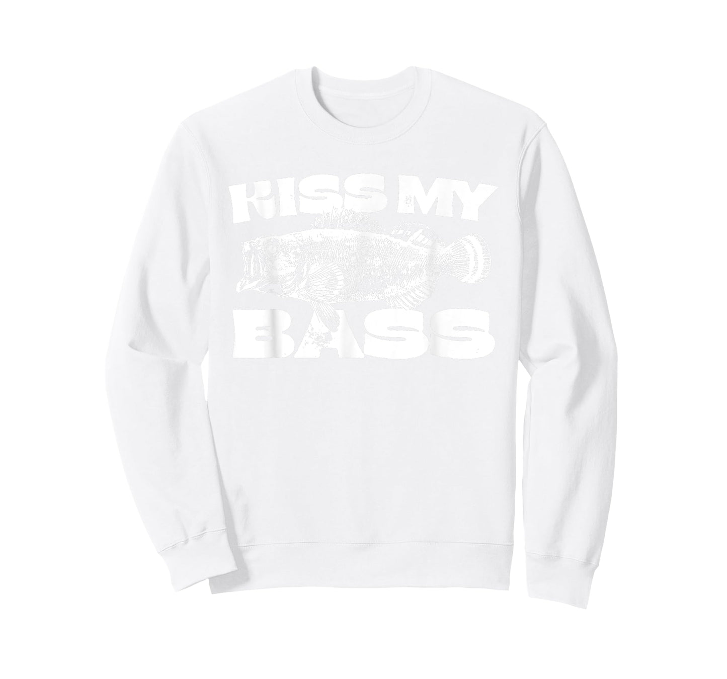 Funny Kiss My-Bass Fishing Lover Bass Fisher Womens Mens T-Shirt