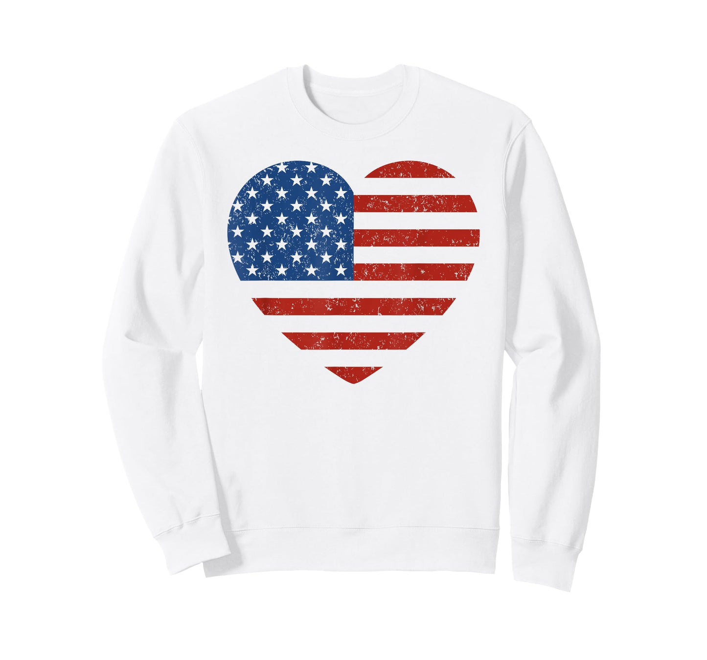 American Flag Heart Patriotic Men Boys & Girls 4th of July T-Shirt