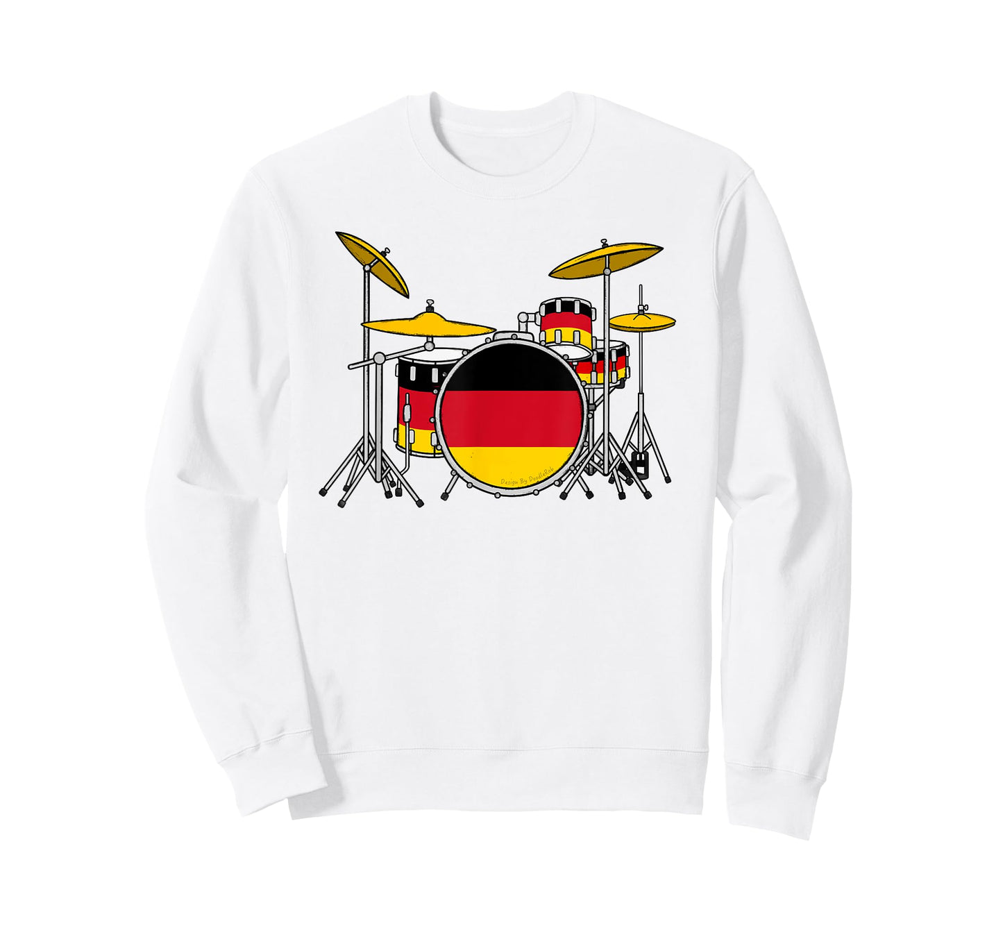 Drum Kit German Flag, Drummer Germany Music Teacher Musician T-Shirt
