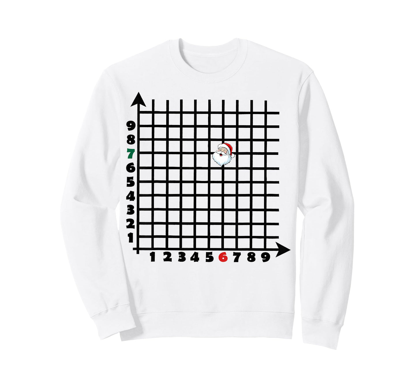Coordinate (6,7) Funny Math Teacher Christmas 67 Math Lover T-Shirt