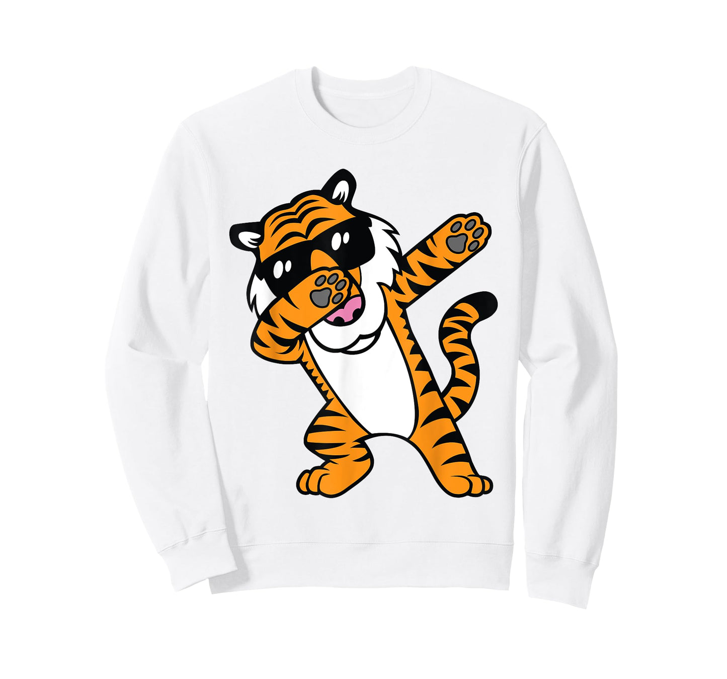 Dabbing Tiger Funny Cool Dancing Big Cat Dab Men Women Girls Kids T-Shirt