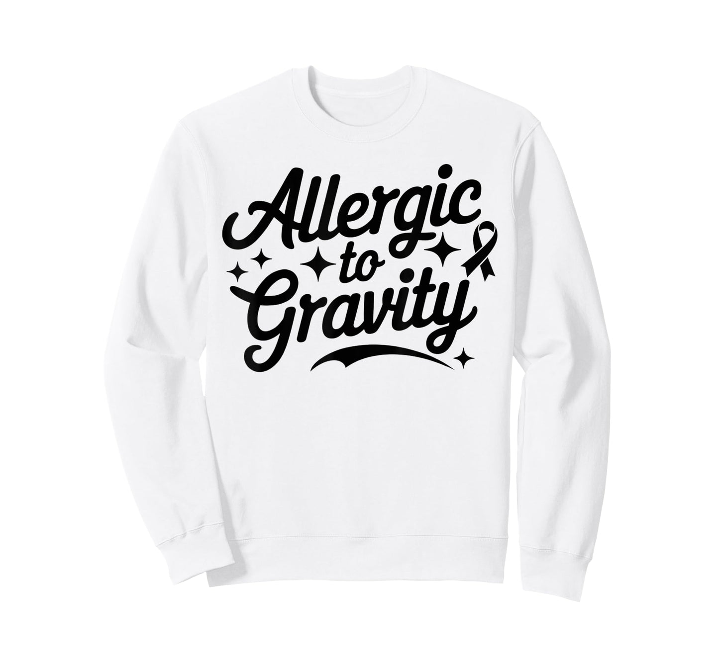 Allergic To Gravity POTS Dysautonomia Turquoise Ribbon Funny T-Shirt