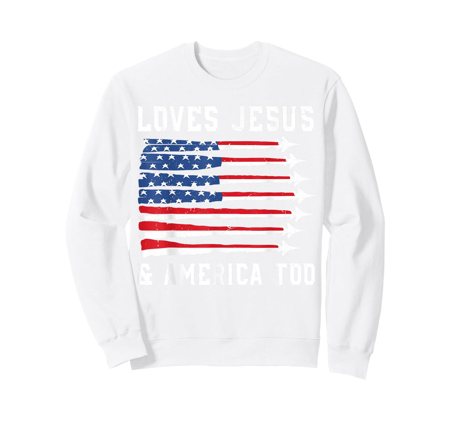 Toddler Boy Loves Jesus & America Too 4th july Jet Fighter T-Shirt