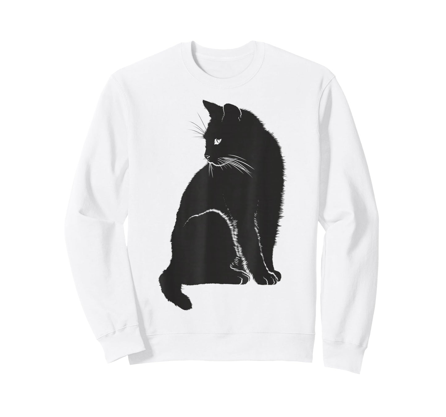 Minimalist Cute Black Cat Owner Feline Art Kitten Lover T-Shirt Small