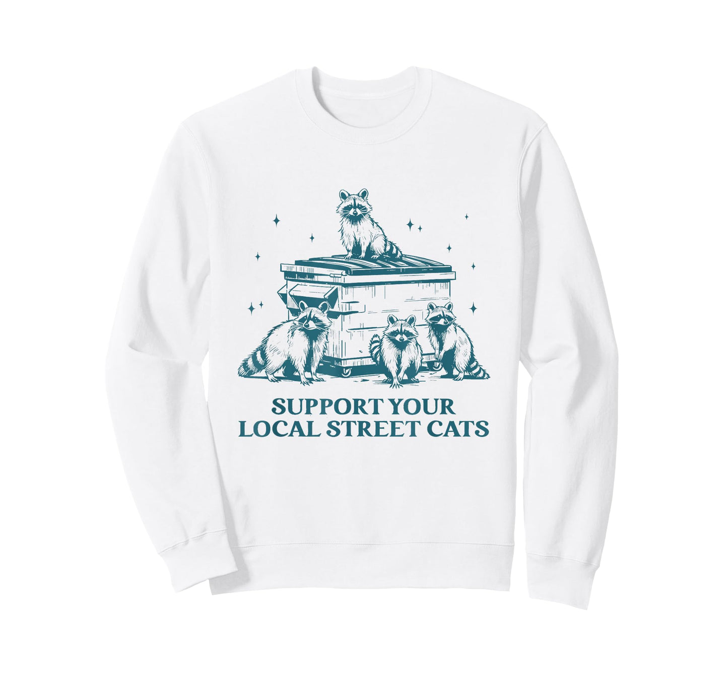 Support Your Local Street Cats Garbage Gang Funny Raccoon T-Shirt