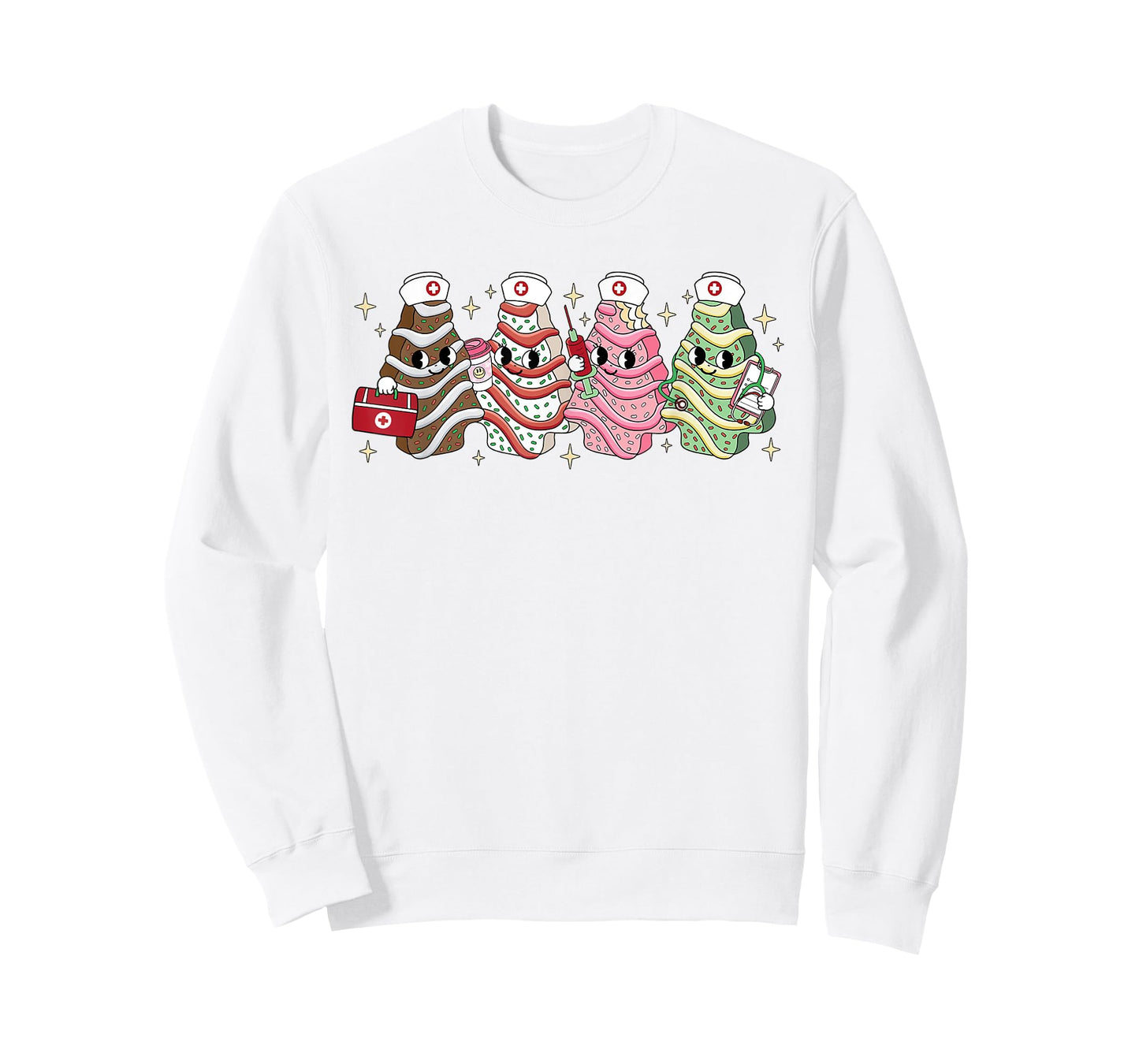 Christmas Nurse Tree Cake Emergency Christmas RN ER ICU T-Shirt
