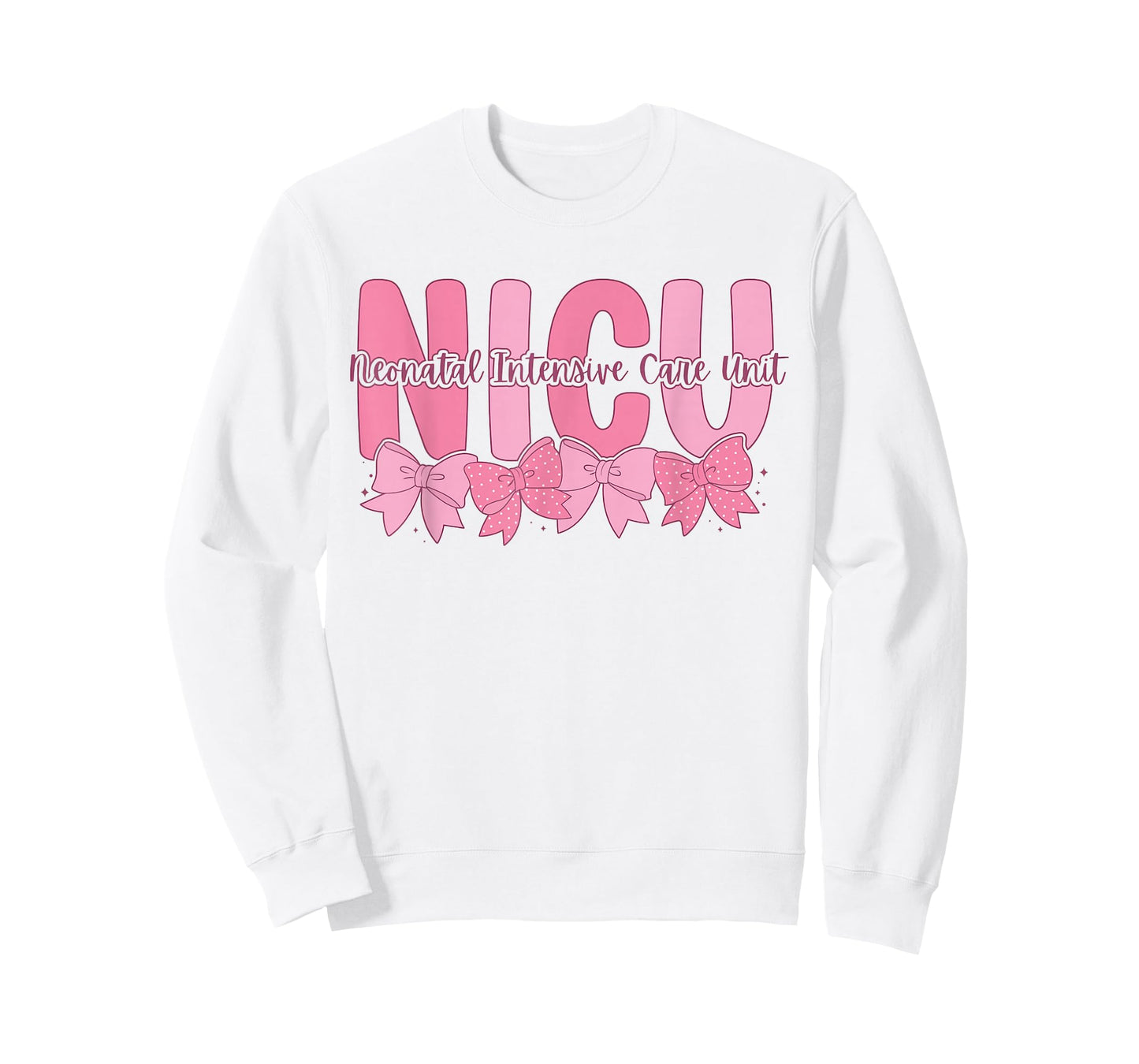 Coquette NICU Nurse Pink Bow Neonatal Intensive Care Unit T-Shirt