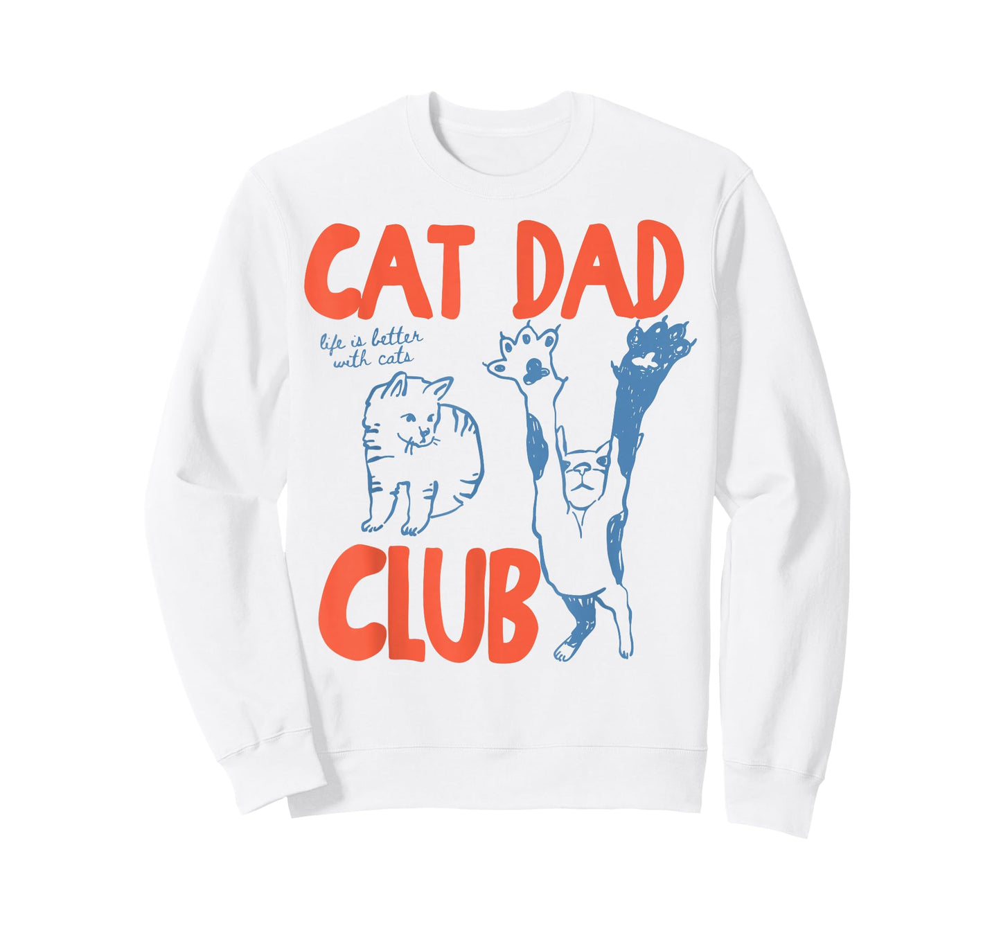 Cat Dad Club Funny Cat Lover Pet Parent Father's Day Men T-Shirt