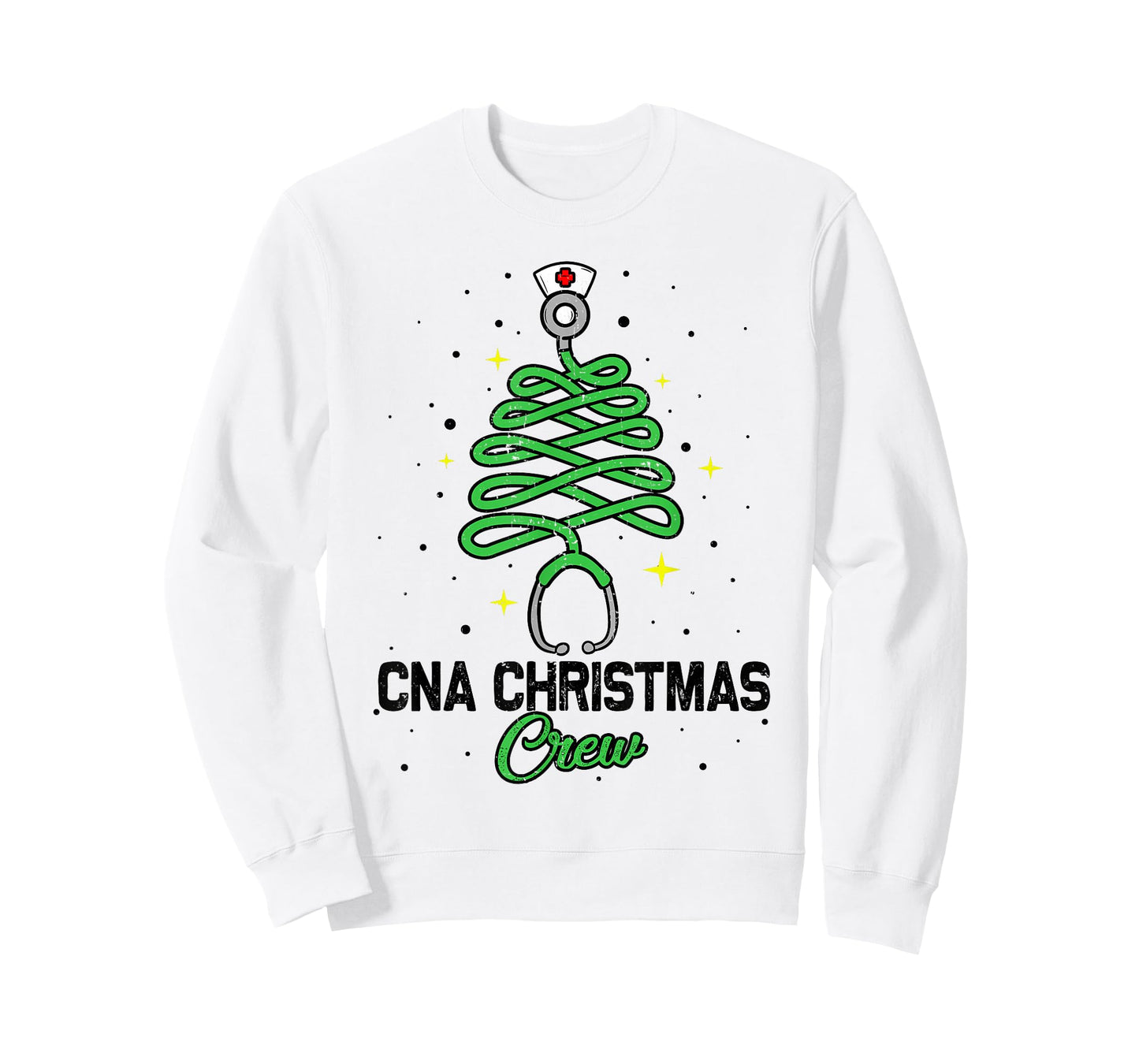 CNA Christmas Crew Cute Christmas Tree Xmas Lights Nurse T-Shirt