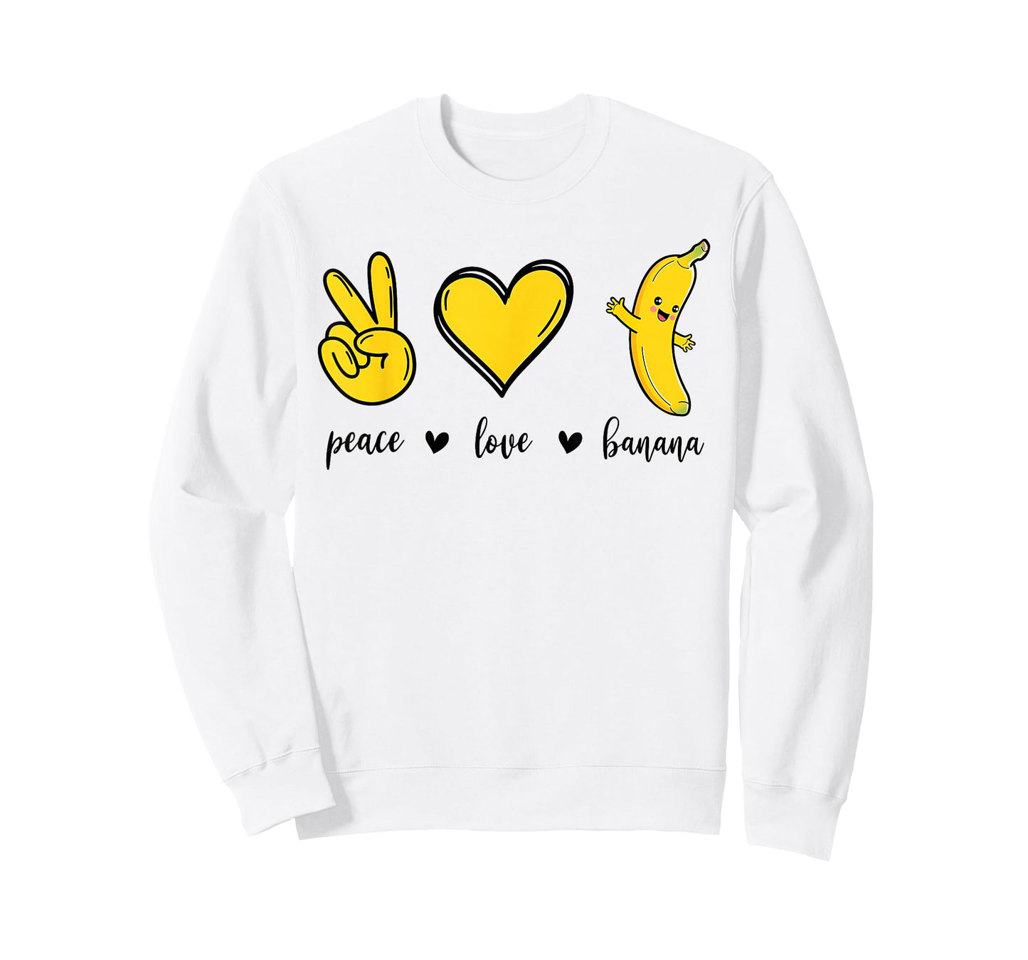 Peace Love Bananas, Fresh Banana Gift for Fruit Lover Vegan T-Shirt