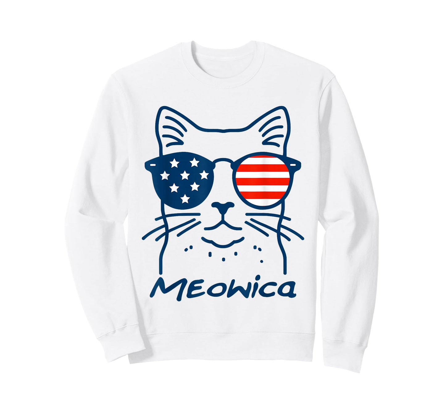 Meowica USA 'Merica Cat 4th of July Funny Patriotic T-Shirt