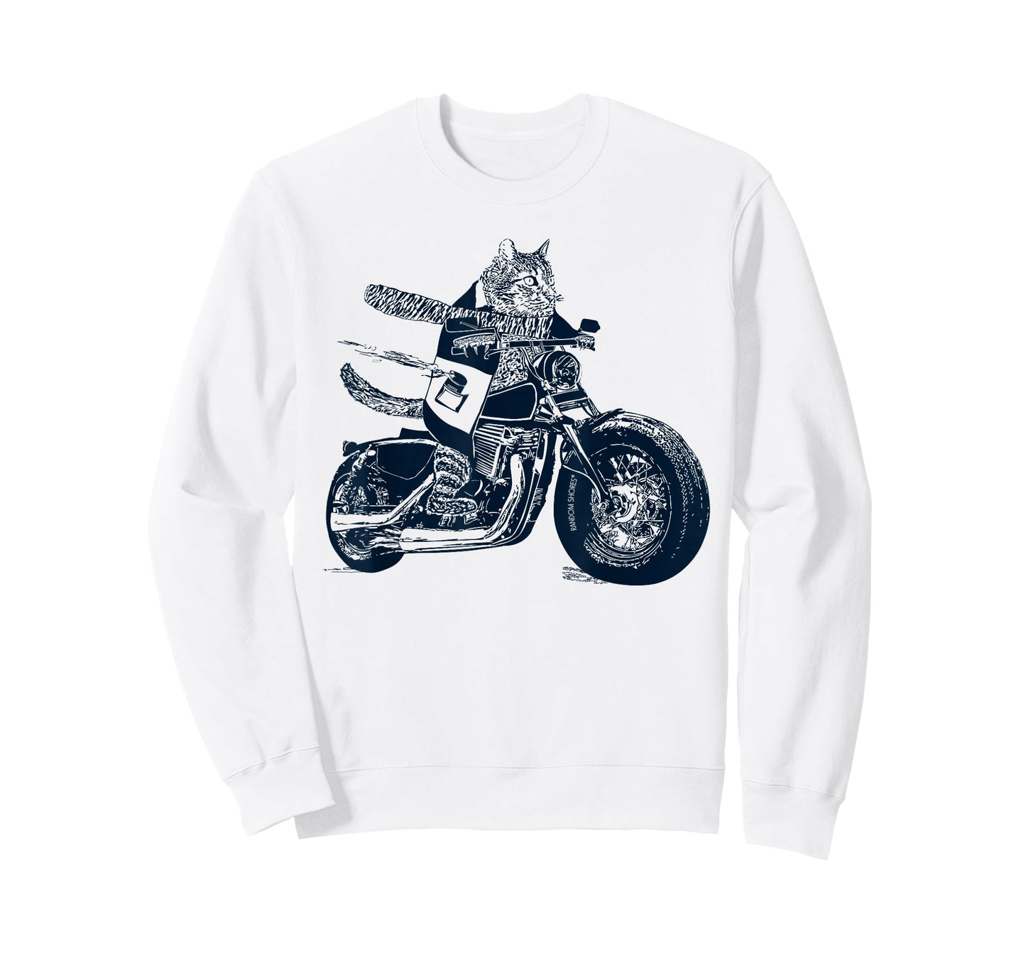 AWESOME CONVERSATIONS - Cat on Motorcycle T-Shirt