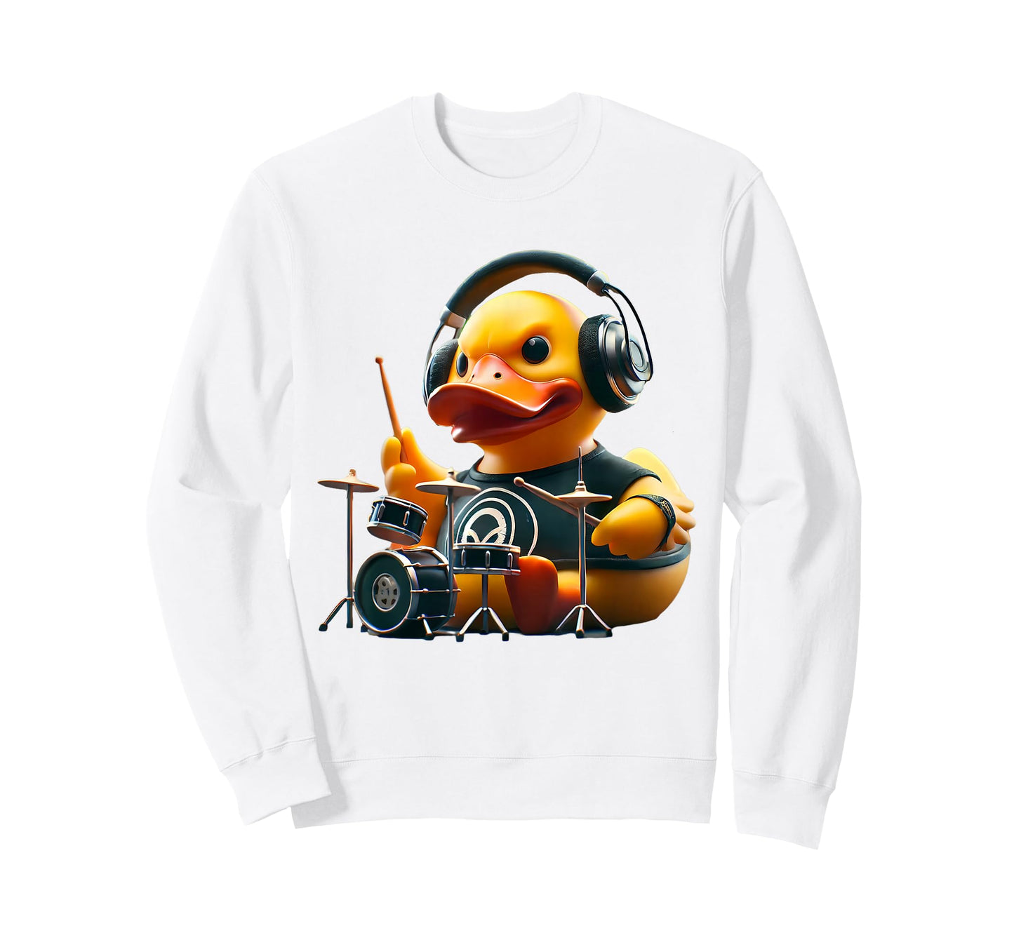 Drummer Rubber Duck Ducky Duckie Drum Player T-Shirt