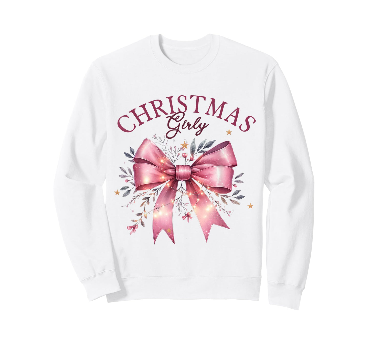 Christmas Girly Pink Christmas Girl Women T-Shirt