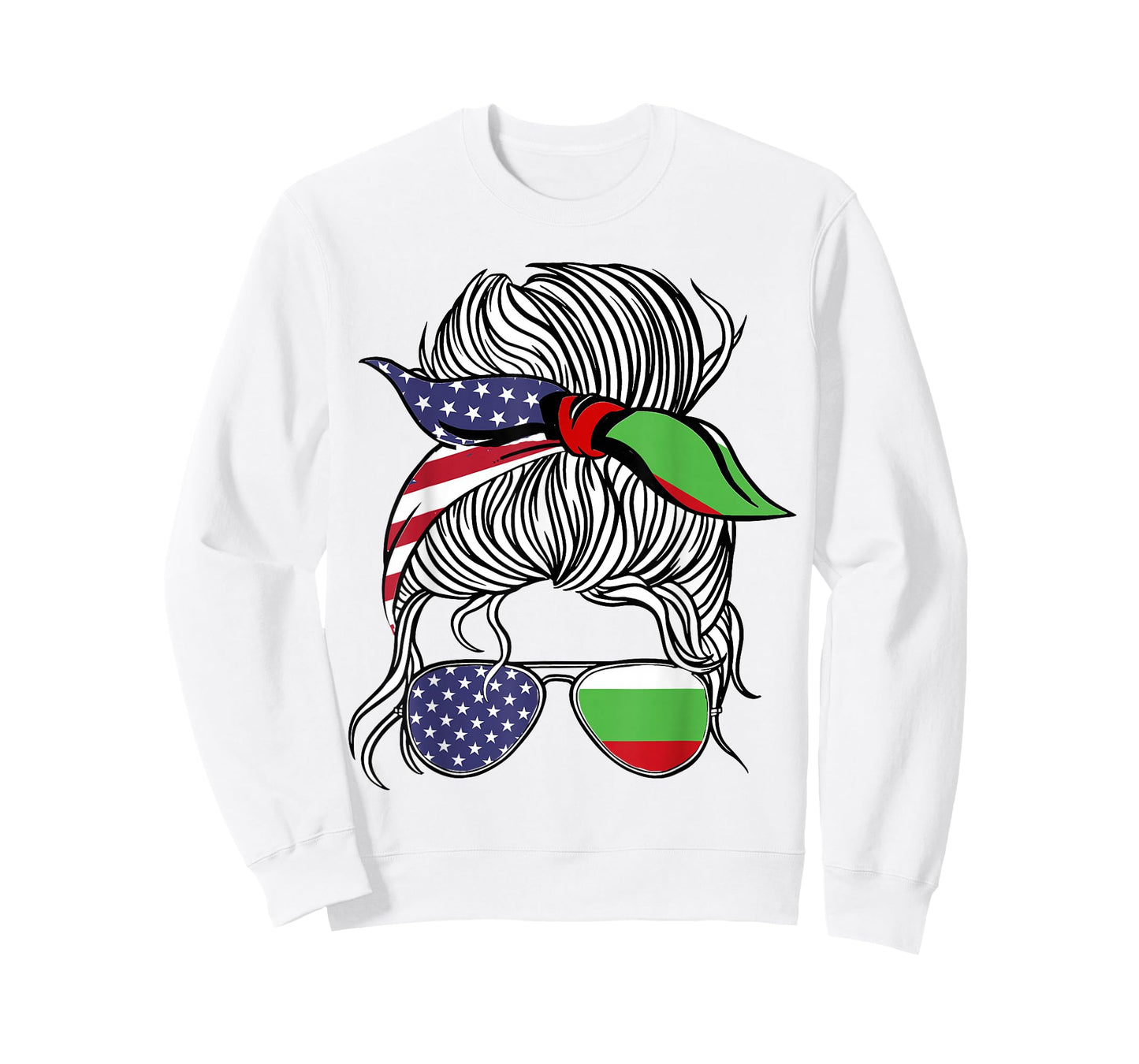 American Bulgarian Patriot Flag Women Girl Bulgaria Grown T-Shirt