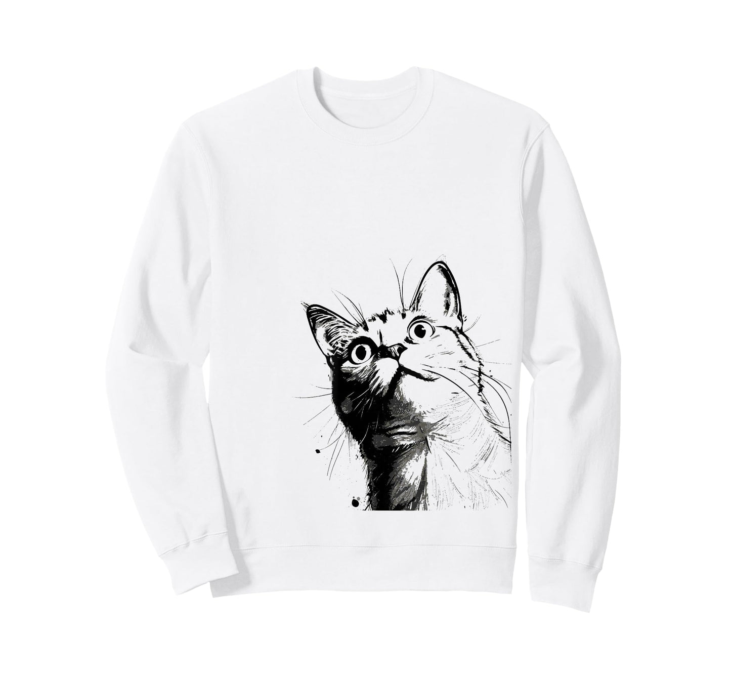 Cute Candid Peeking Face Tabby Cat Lover T-Shirt