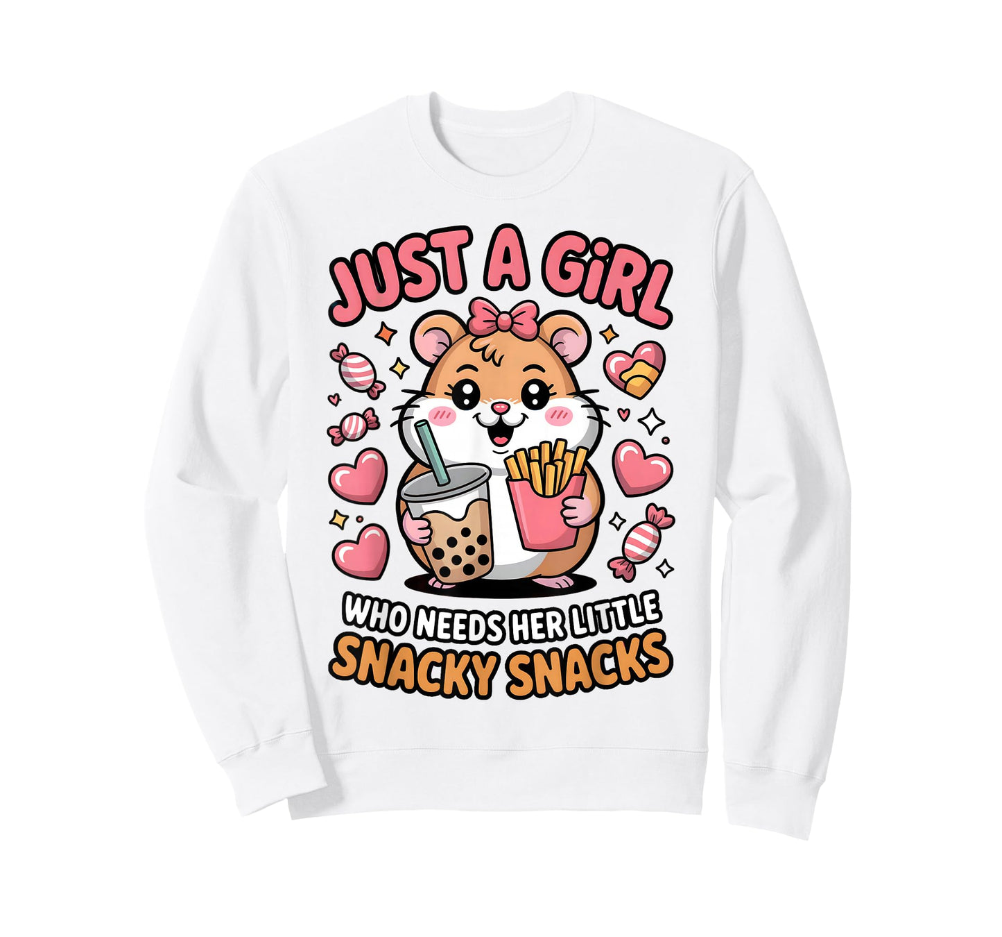 Just A Girl Who Needs Her Little Snacky Snacks Teens Women T-Shirt