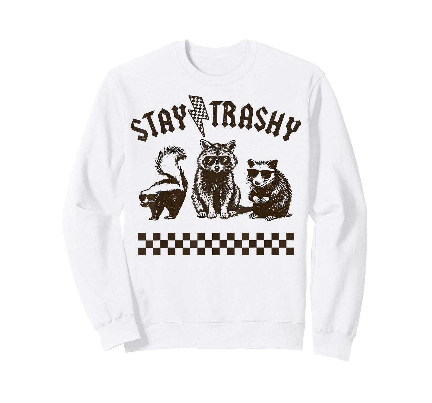 Stay Trashy Funny Animal Possum Skunks Raccoon Meme Lover T-Shirt